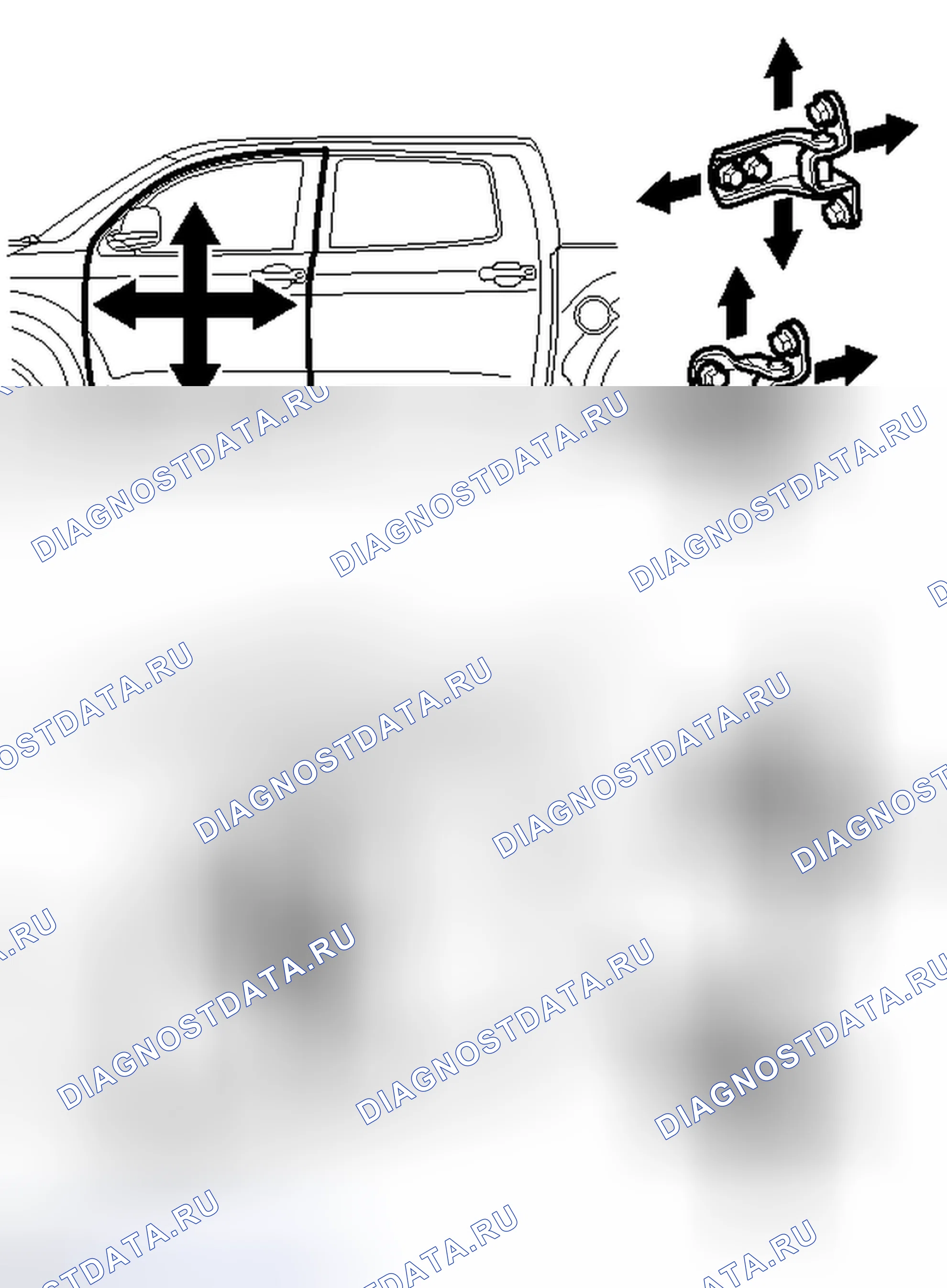 Рис. 19: РЕГУЛИРОВКА наружных кузовных панелей. Toyota Tundra II