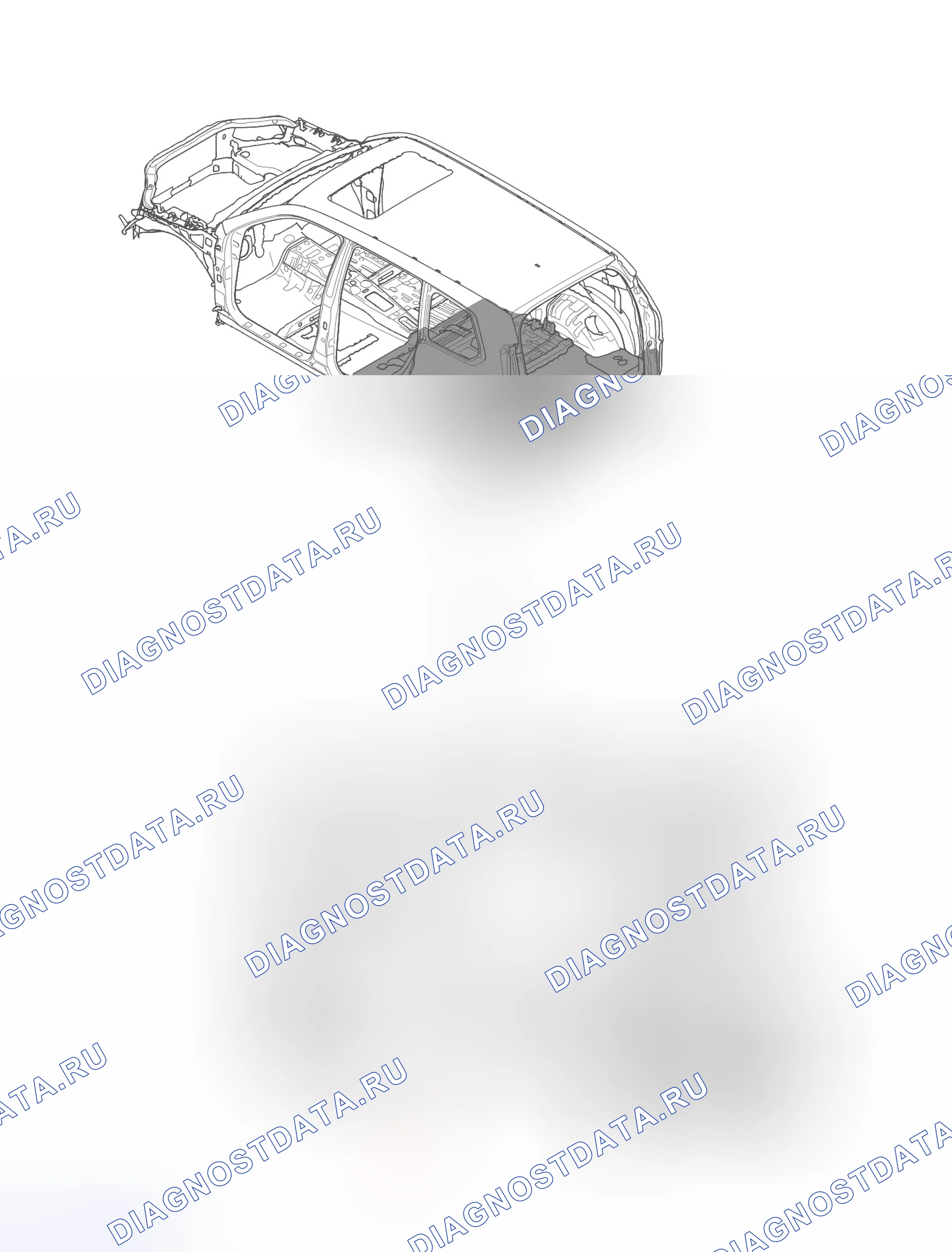 Узел среднего и заднего пола — Haval H9. Haval H9 I рестайлинг