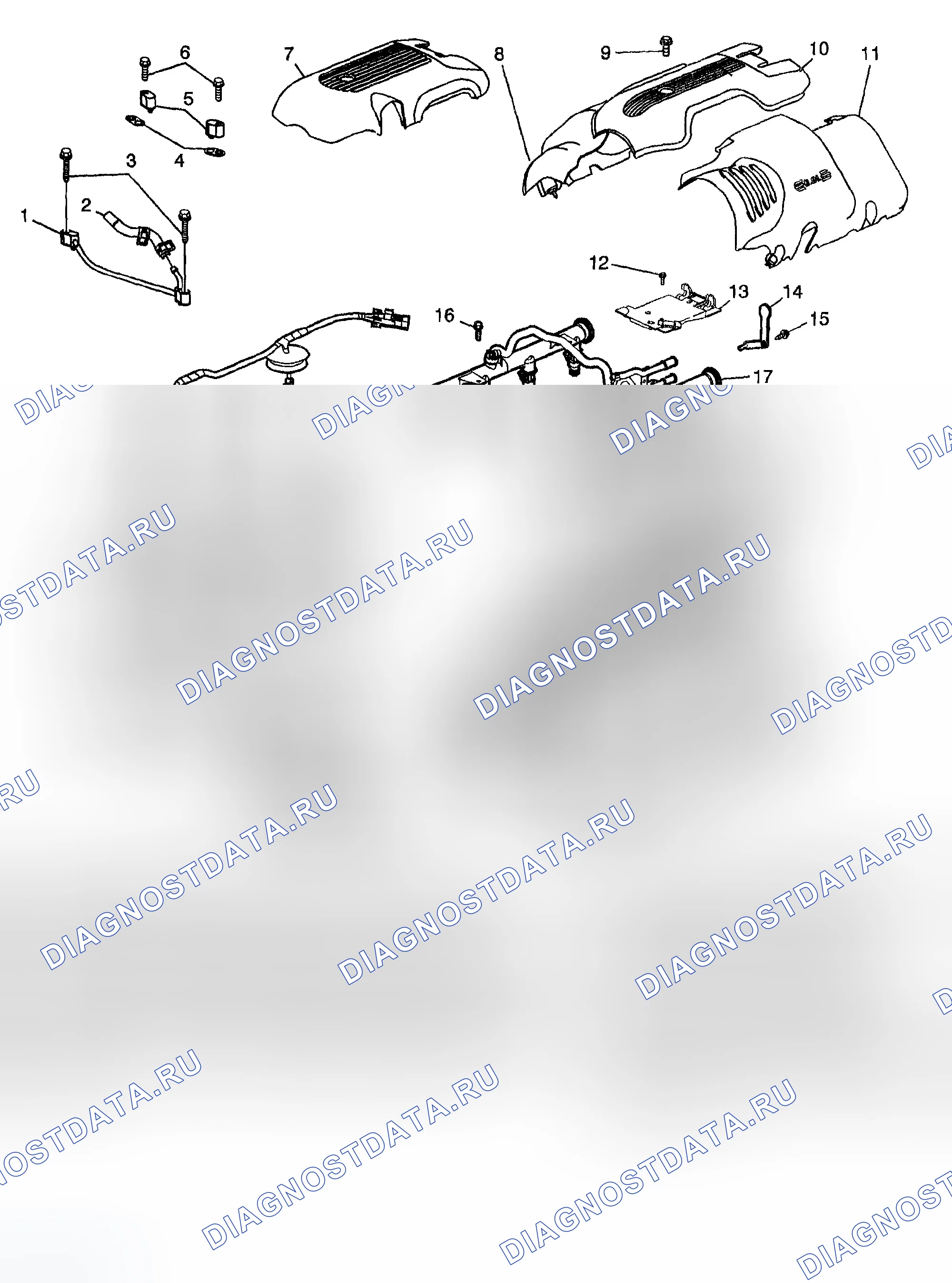Рис. 886: Разобранные виды. Chevrolet Silverado 1500 HD 