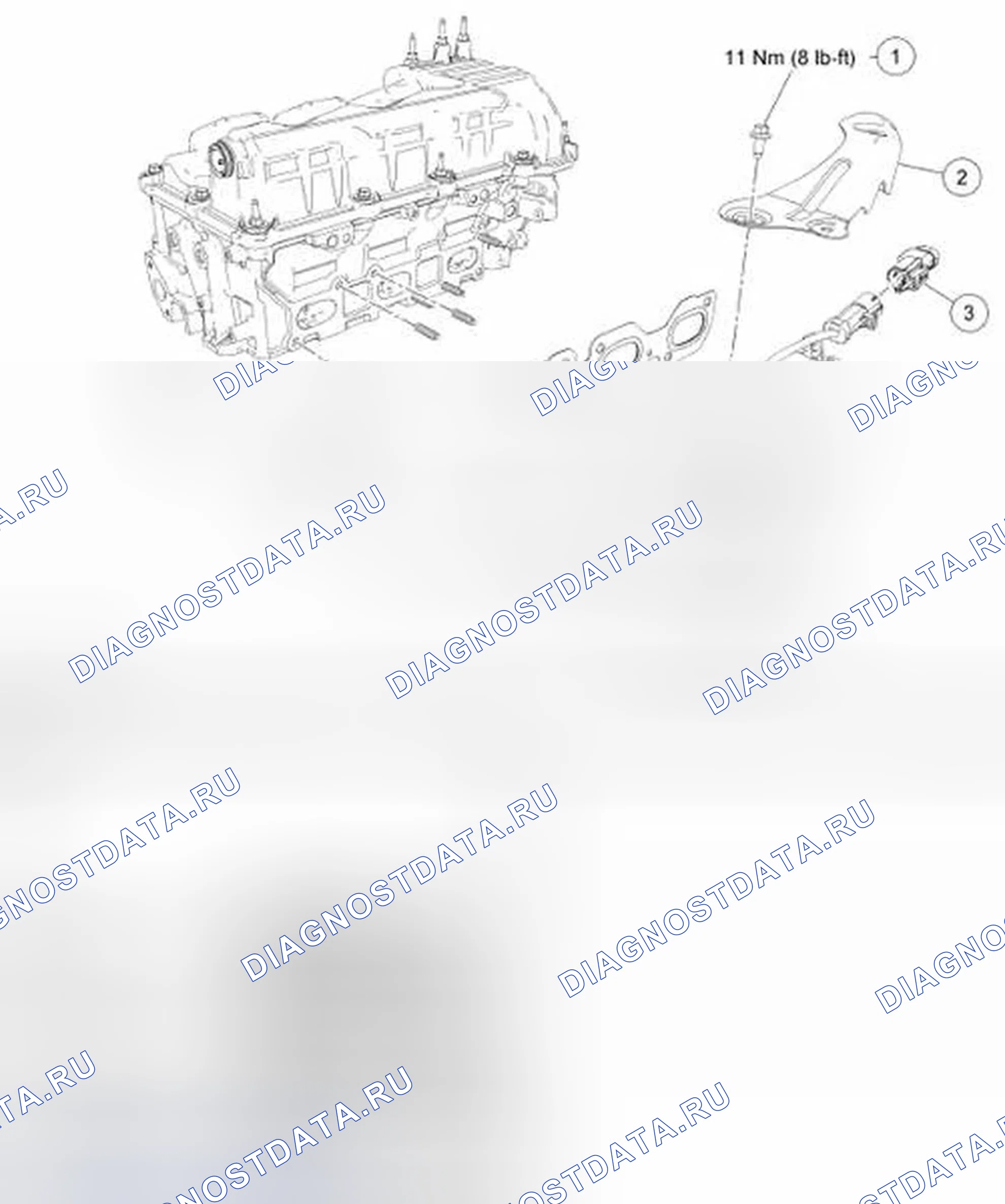 Рис. 48: Выпускной коллектор - правый. Ford Freestyle I