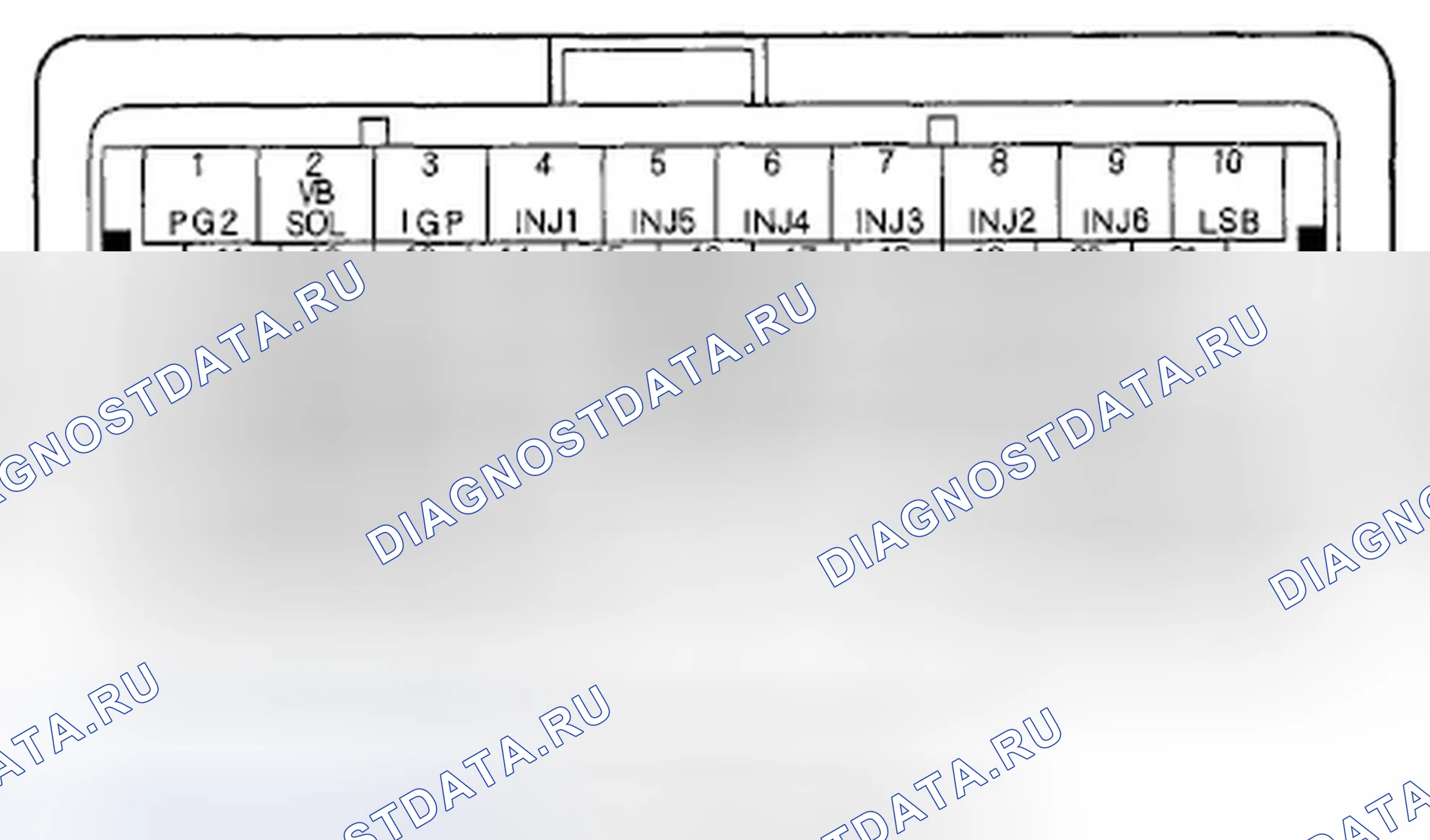 Рис. 385: Входы и выходы ИКМ на разъеме ИКМ B (дельта) (49P) (модель ' 07). Honda Odyssey IV