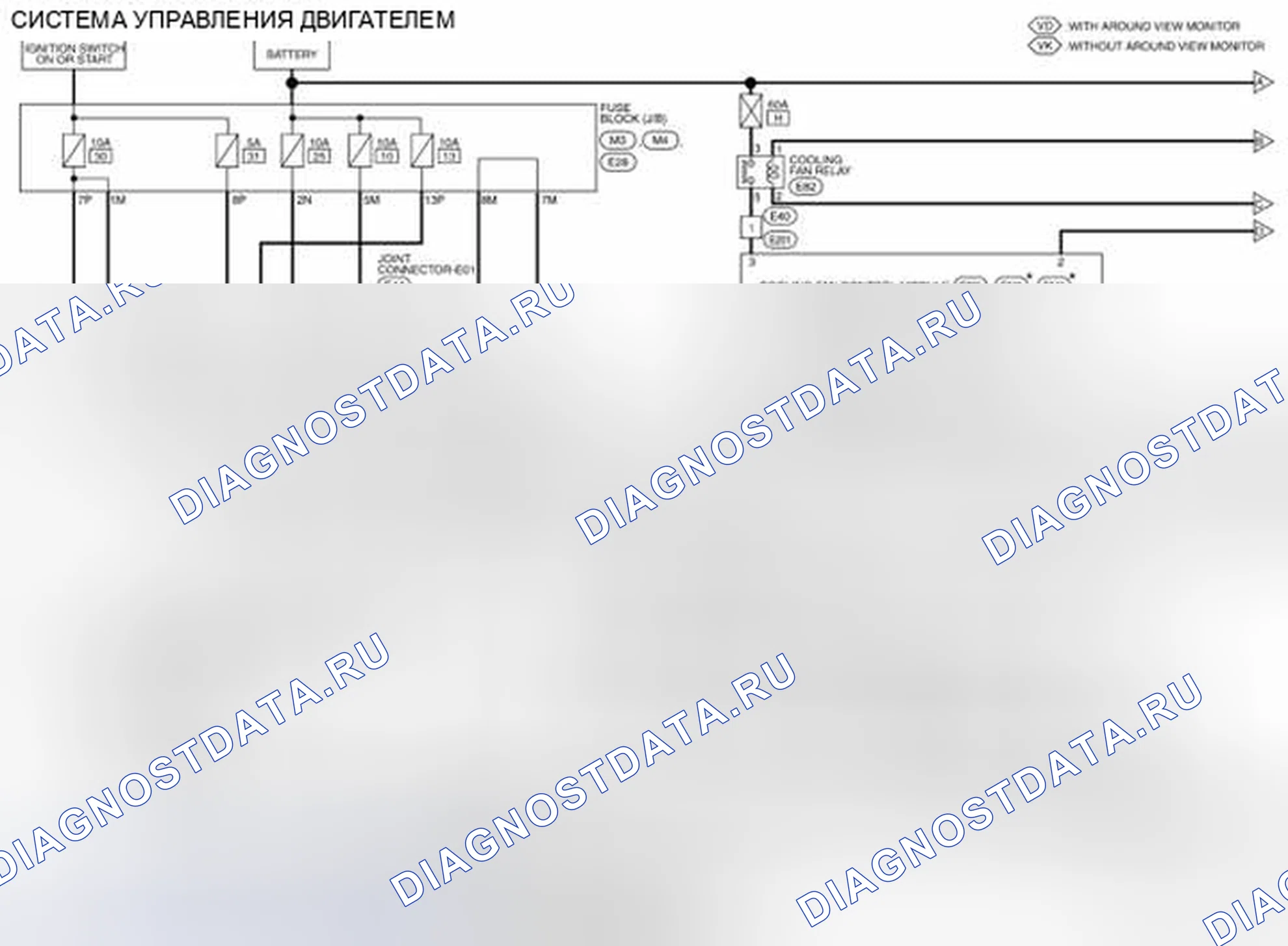 Рис. 38: электросхема. Nissan Pathfinder IV рестайлинг