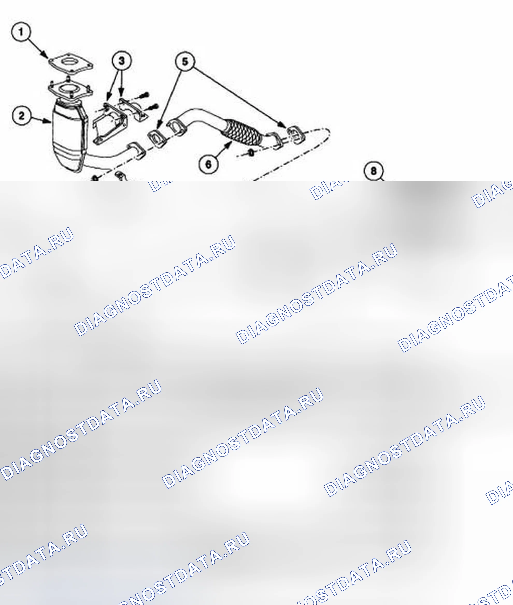 Рис. 2: Автомобили с 2,0 л двигателем SPI. Ford Focus I рестайлинг