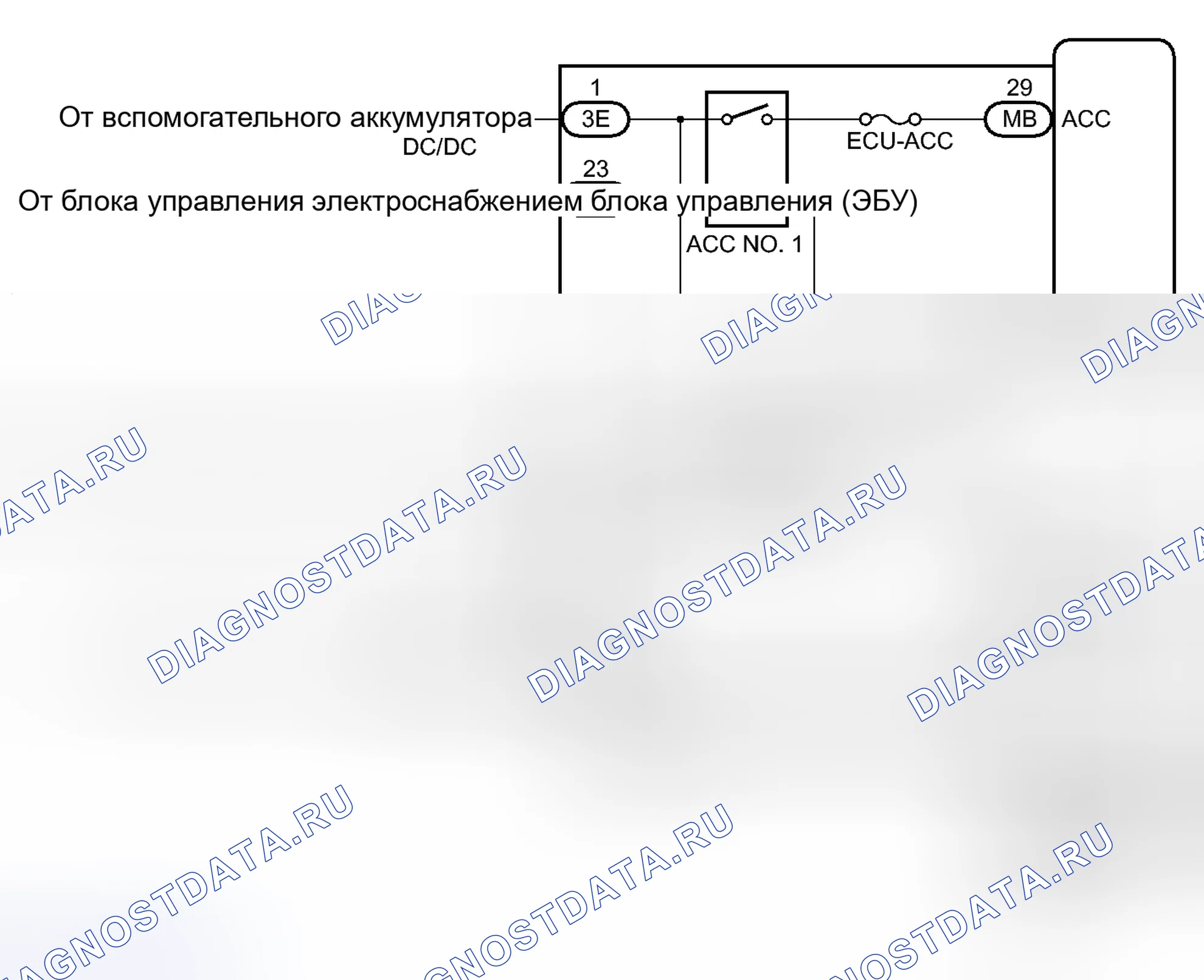 Рис. 5: СХЕМА СИСТЕМЫ. Toyota Avalon XX40