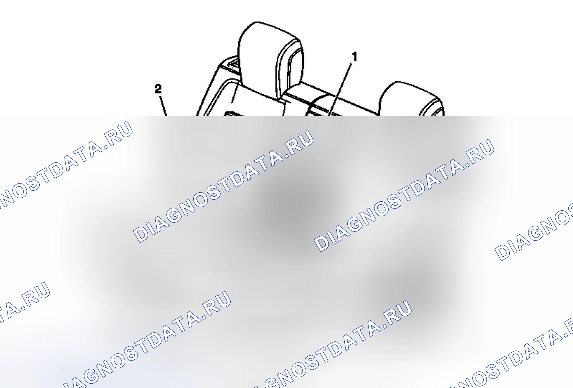 Рис. 18: Замена подлокотника заднего сиденья. Chevrolet Equinox II