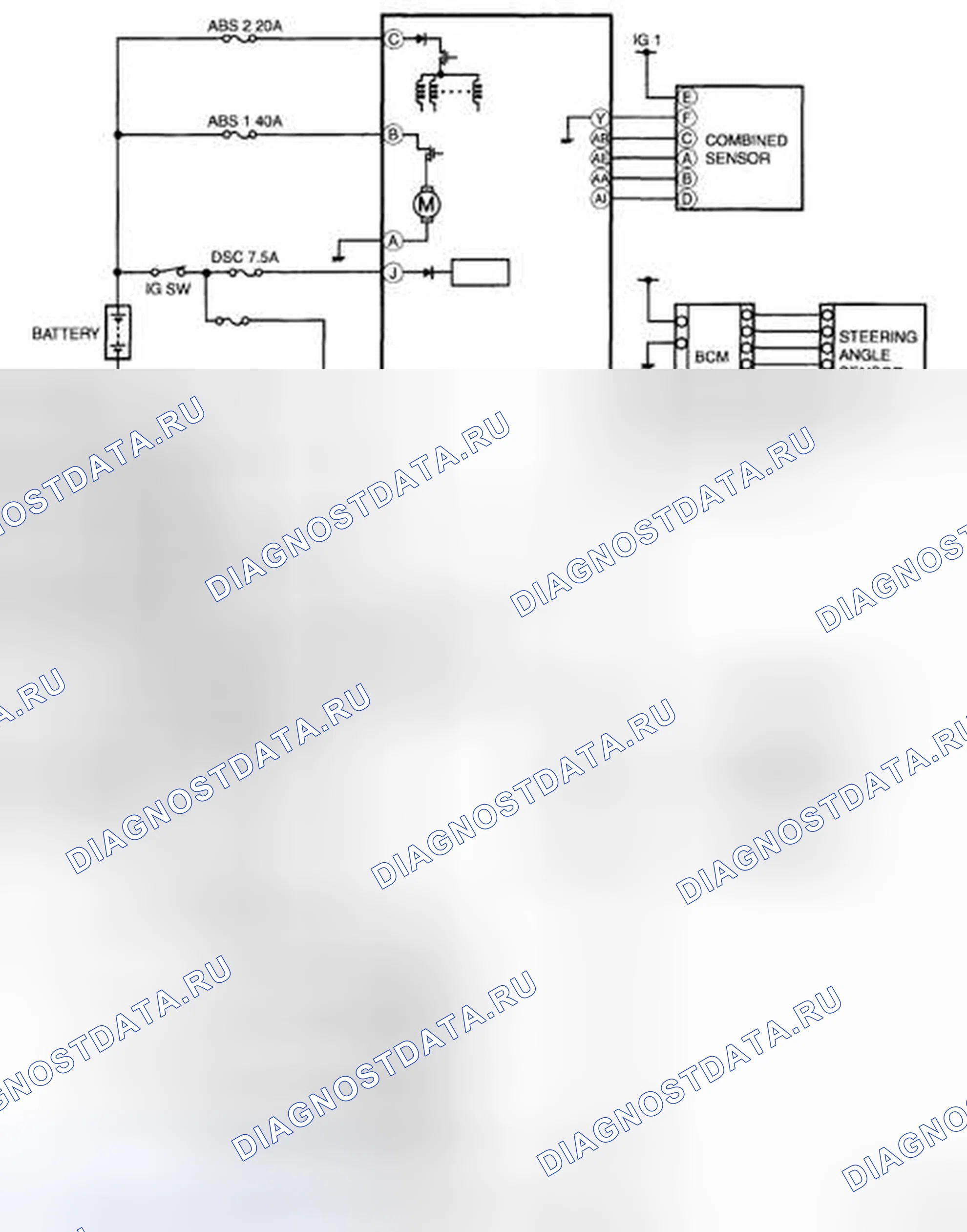 Рис. 19: электросхема СИСТЕМЫ DSC. Mazda CX-7 I