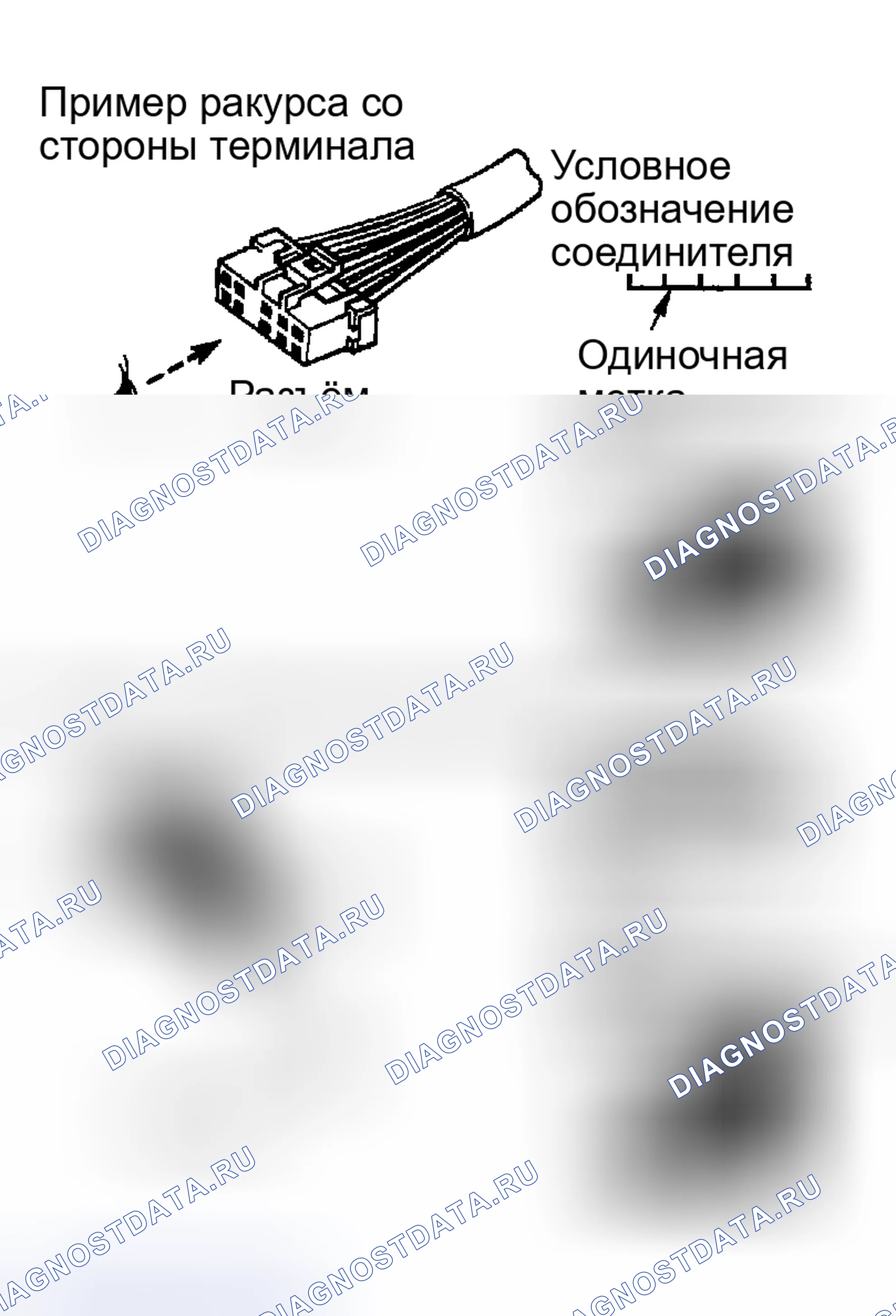 Рис. 29: ОБОЗНАЧЕНИЯ РАЗЪЕМОВ. Nissan Sentra B15