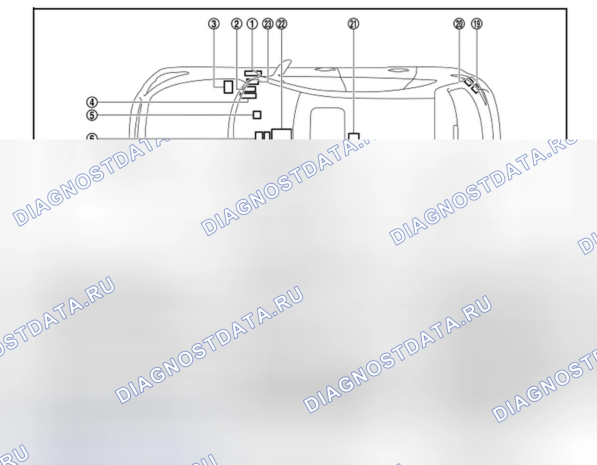 Рис. 34: Расположение компонентов. Infiniti FX35 II рестайлинг