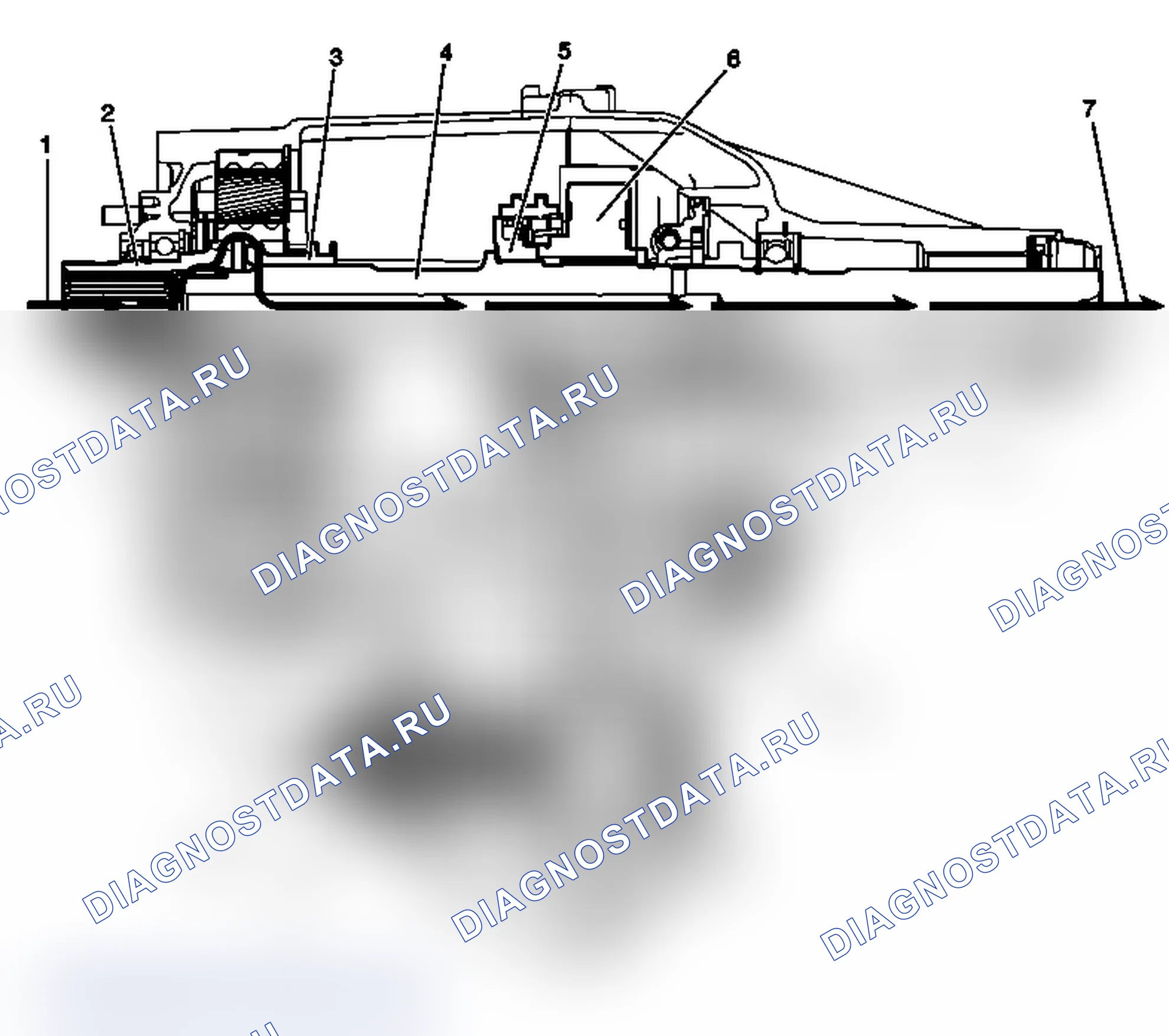 Рис. 50: Поток мощности в 4HI режиме. Chevrolet Silverado 2500 HD 