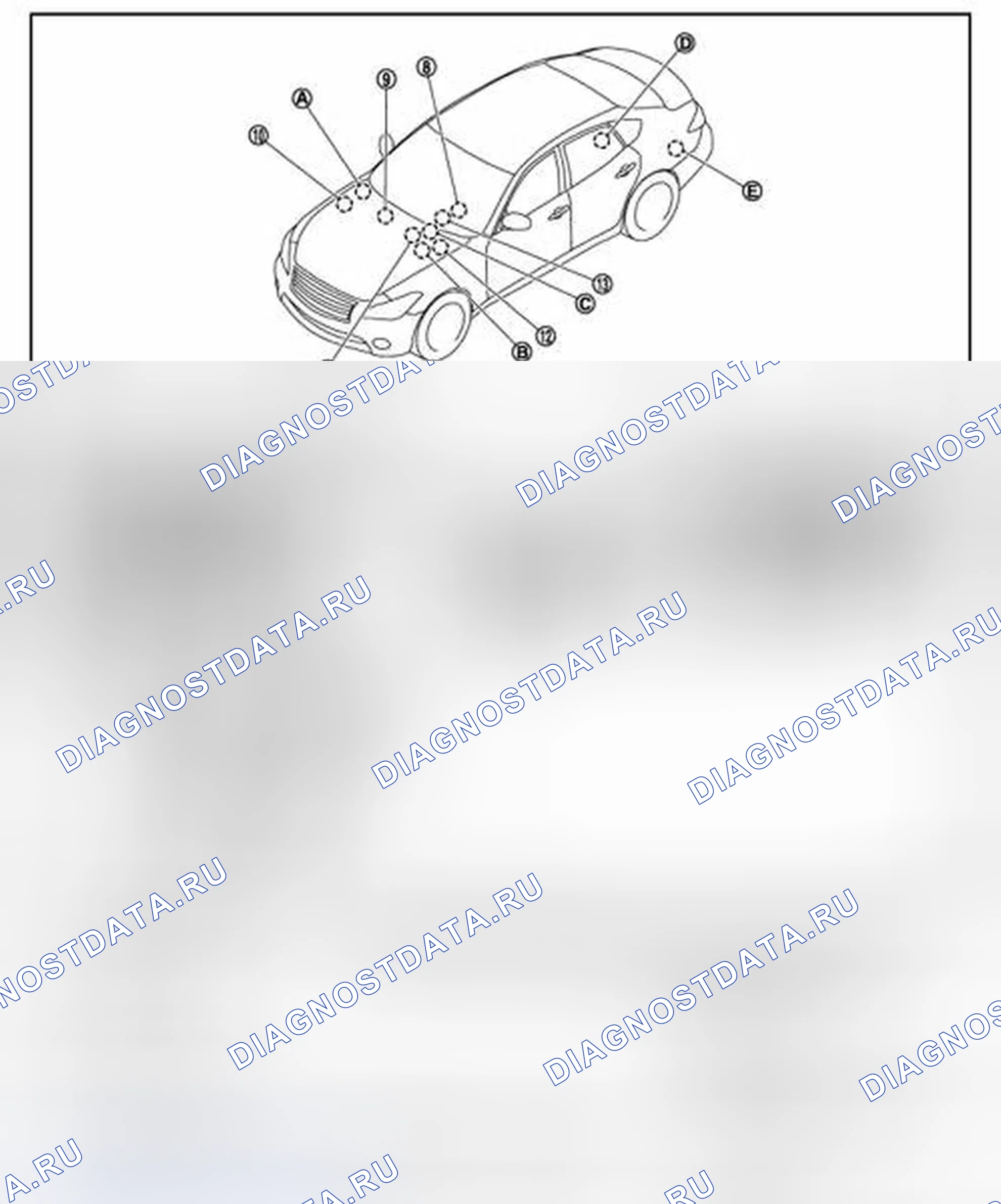 Рис. 166: 4WAS СИСТЕМА: Расположение компонентов. Infiniti M56 IV