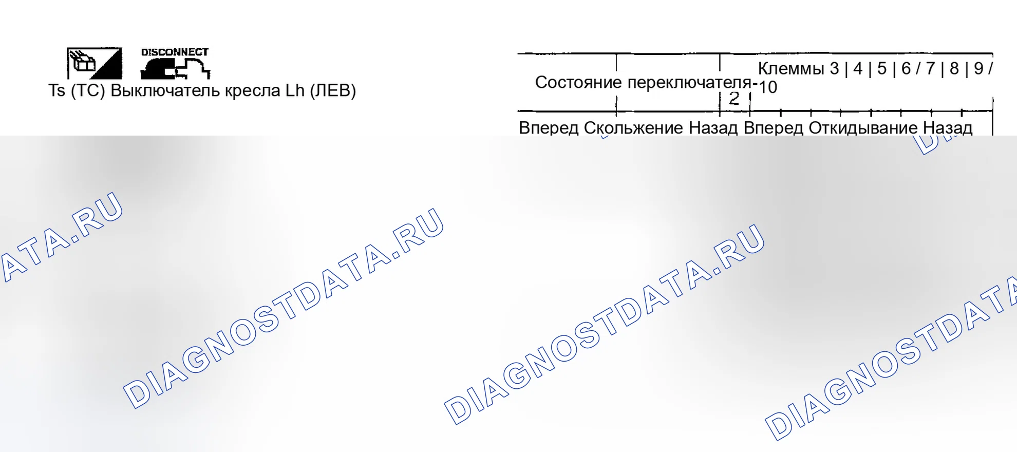 Рис. 49: (Проверка переключателя силового кресла). Infiniti I35 II