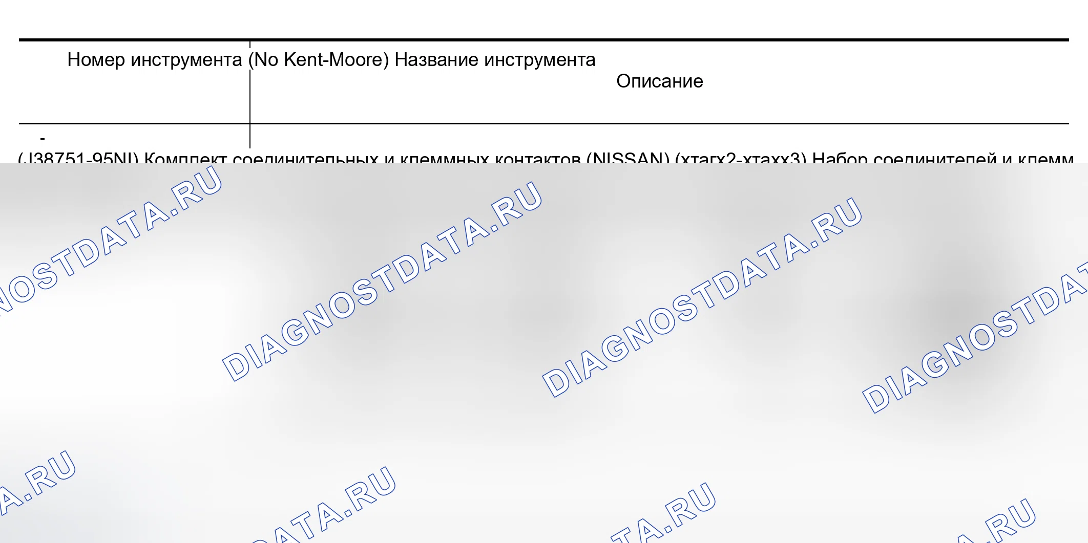 Рис. 51: КОМПЛЕКТ КОНТАКТОВ РАЗЪЕМА И КЛЕММЫ. Nissan Murano Z50