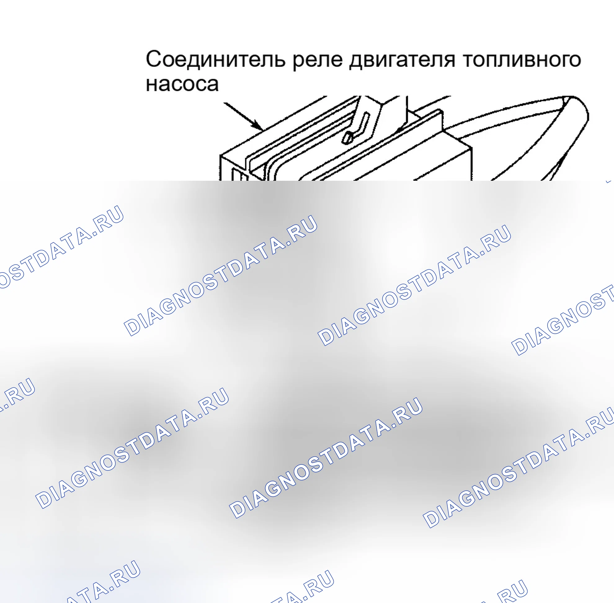 Рис. 50: Клеммы релейного соединителя топливного насоса. Eagle Talon II