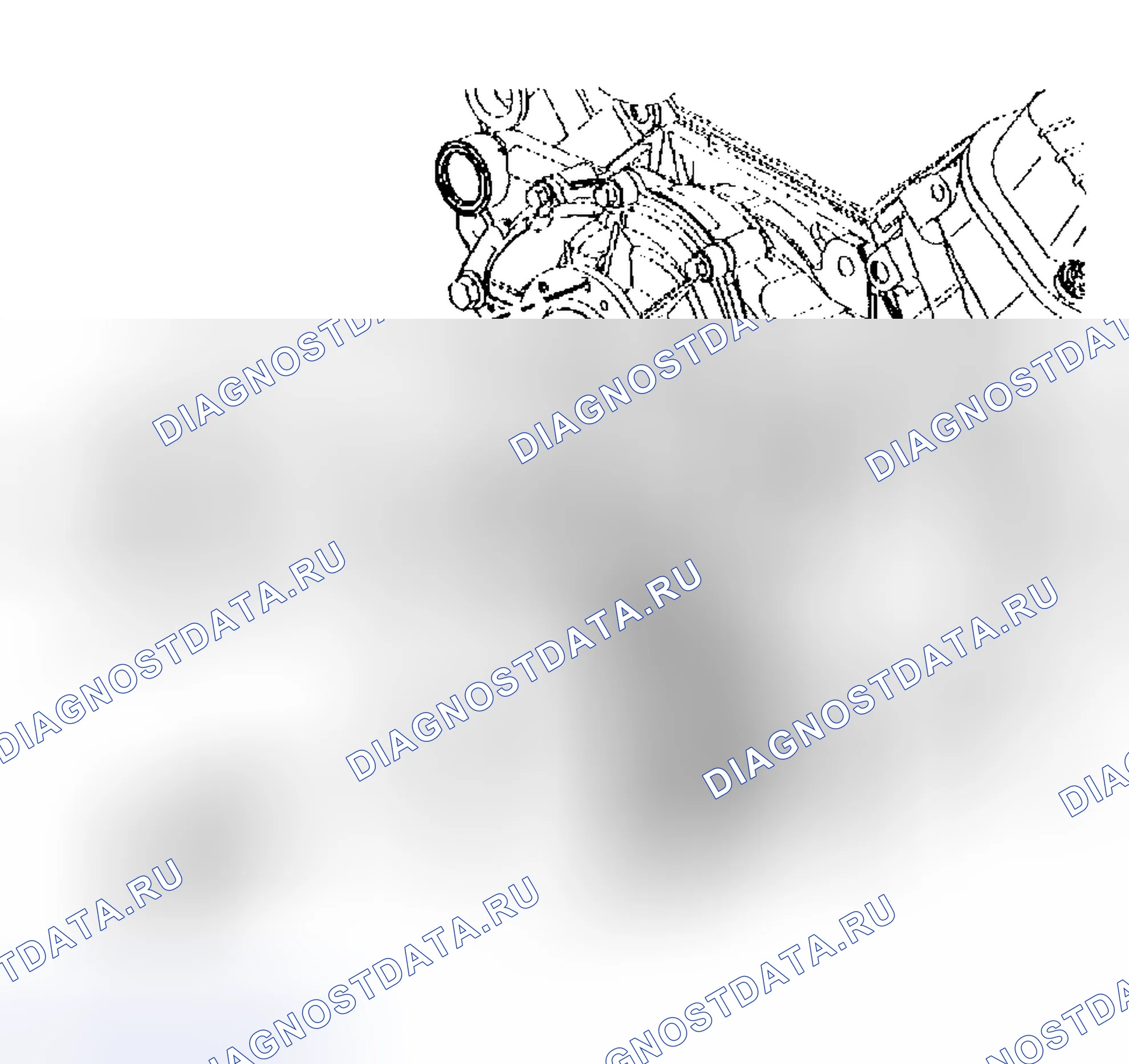 Рис. 532: Демонтаж водяного насоса (C, H, W). Hyundai Veracruz I