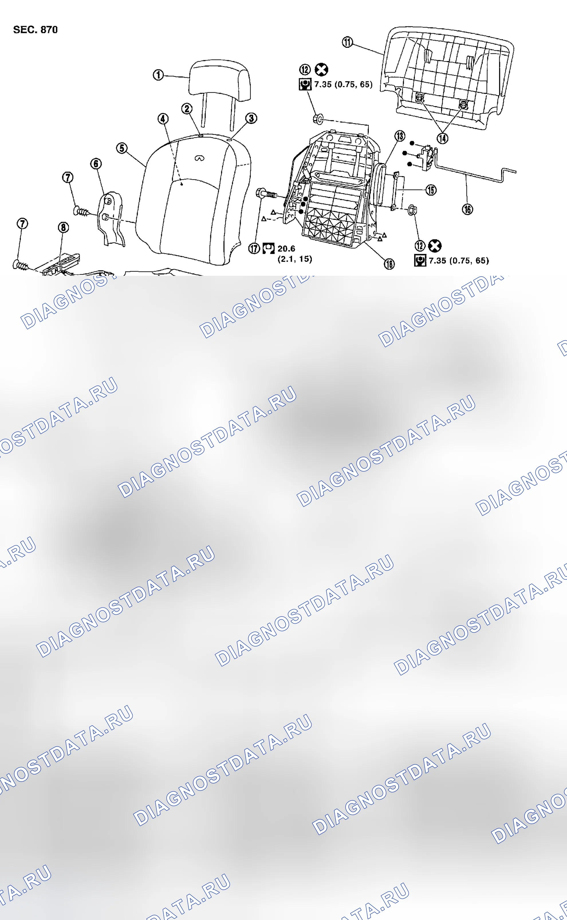 Рис. 8: Демонтаж и монтаж. Infiniti FX45 I