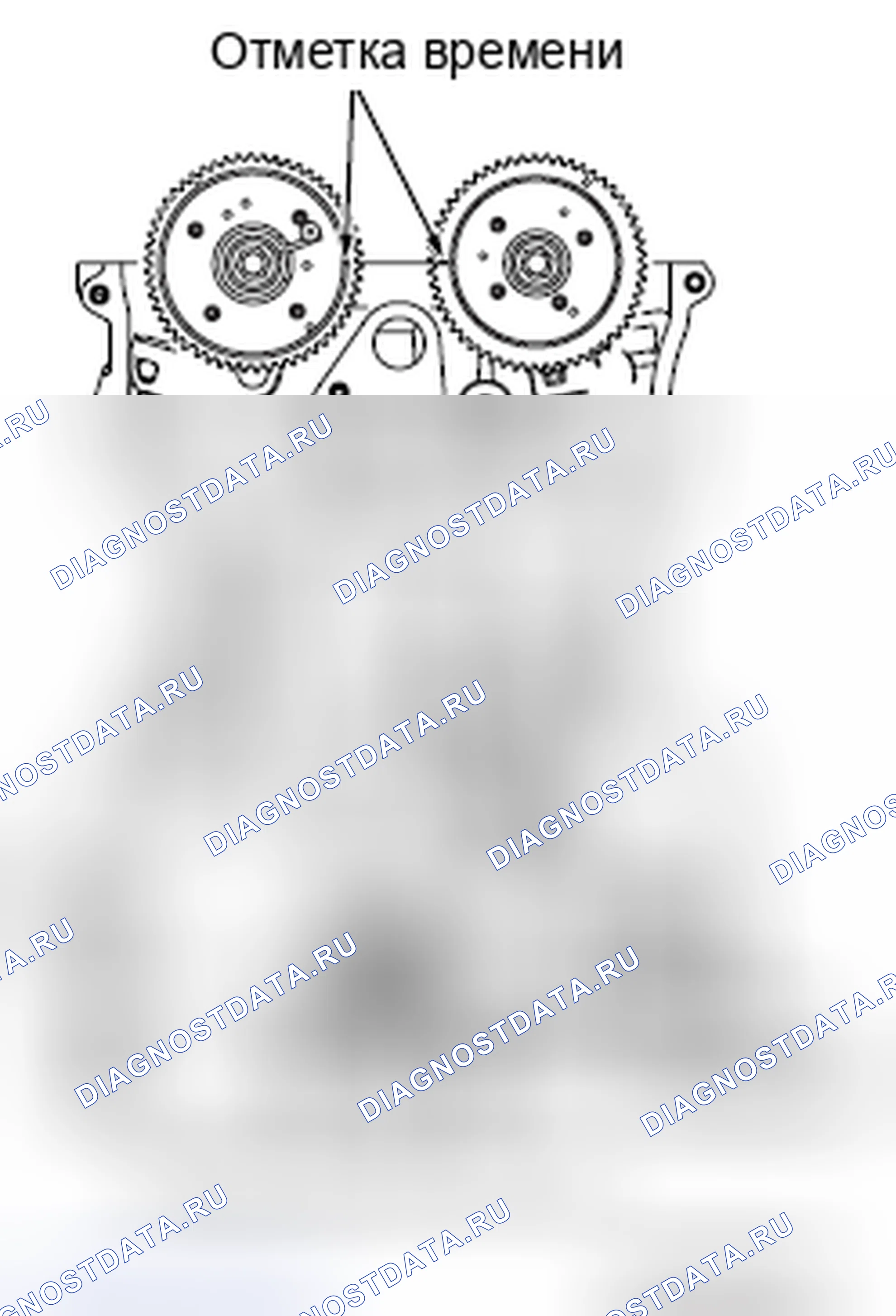 Рис. 50: >> C <<УСТАНОВКА ЦЕПИ СИНХРОНИЗАЦИИ. Mitsubishi Lancer Ralliart X рестайлинг