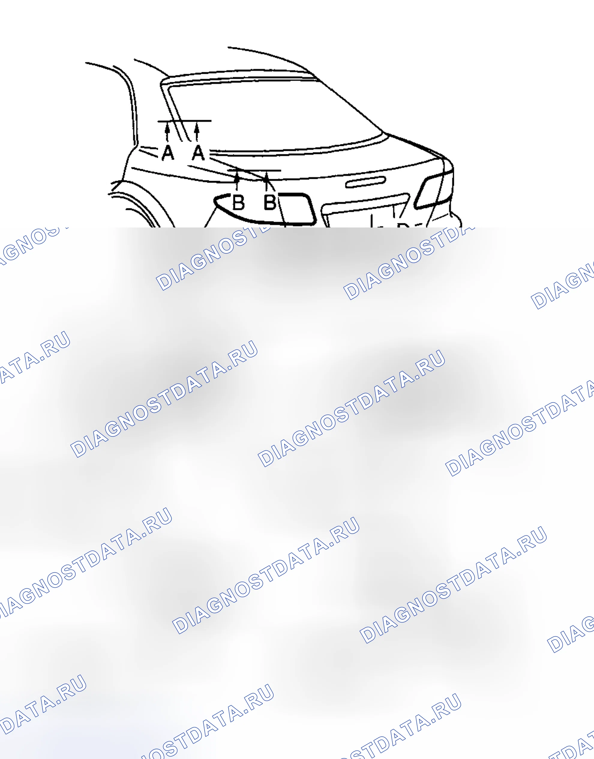 Рис. 53: РЕГУЛИРОВКА дверь багажника [5-ДВЕРНАЯ]. Mazda 6 GH рестайлинг