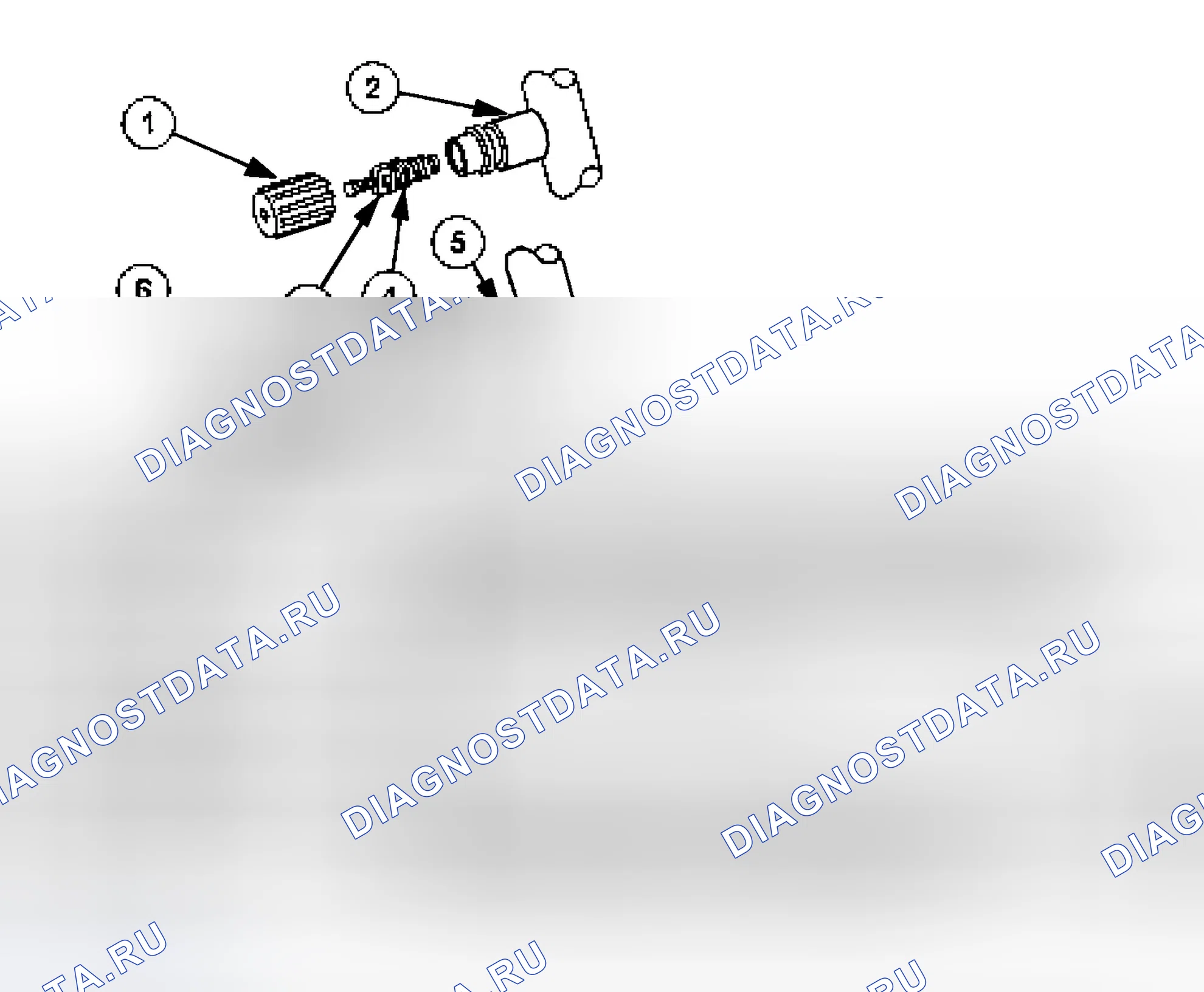 Рис. 540: Портовые клапаны сервисного манометра. Ford Pickup F150 