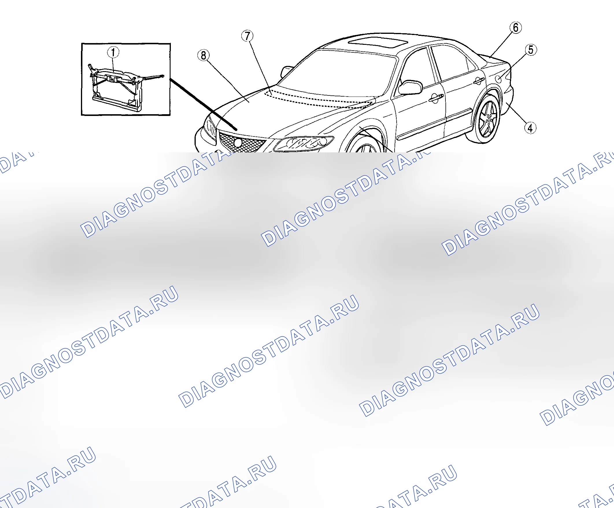 Рис. 1: ИНДЕКС МЕСТОПОЛОЖЕНИЯ. Honda CR-V II