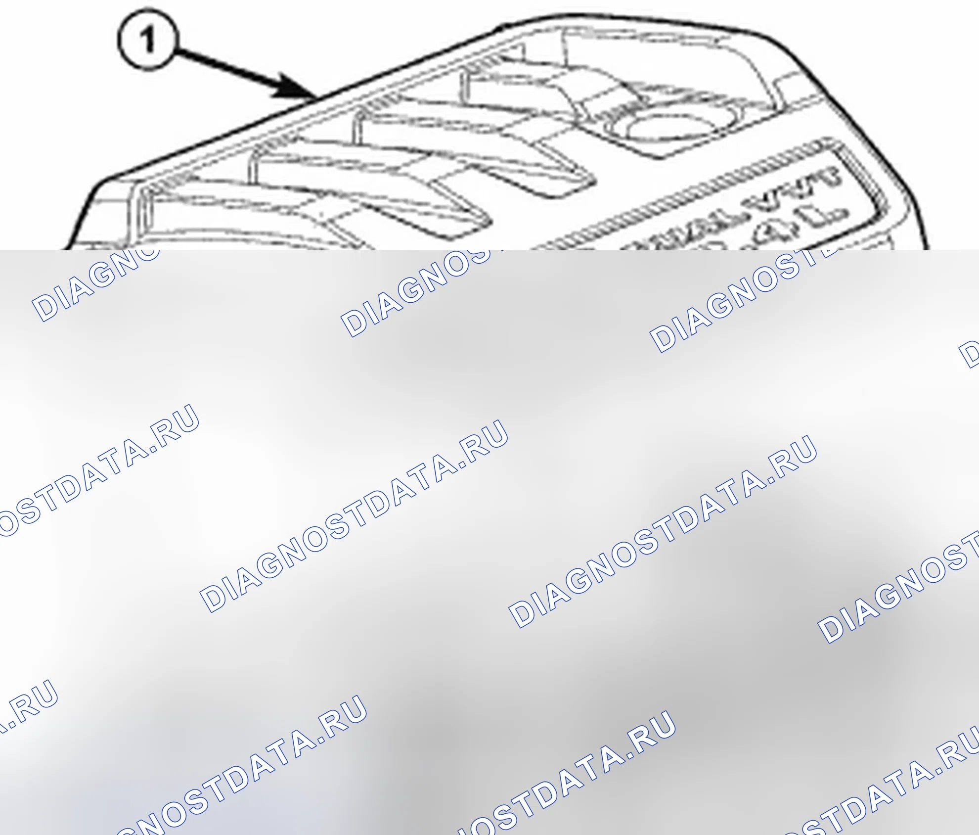 Рис. 426: КРЫШКА ДВИГАТЕЛЯ. Jeep Compass I