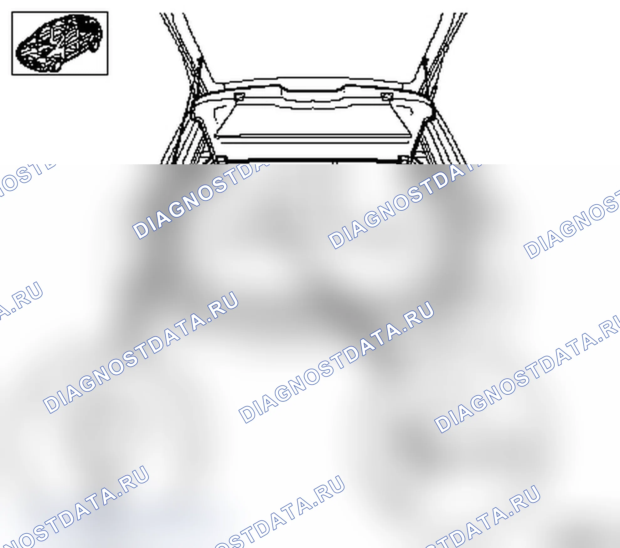 Снятие и установка полки багажника посередине (F68). Opel Signum I рестайлинг