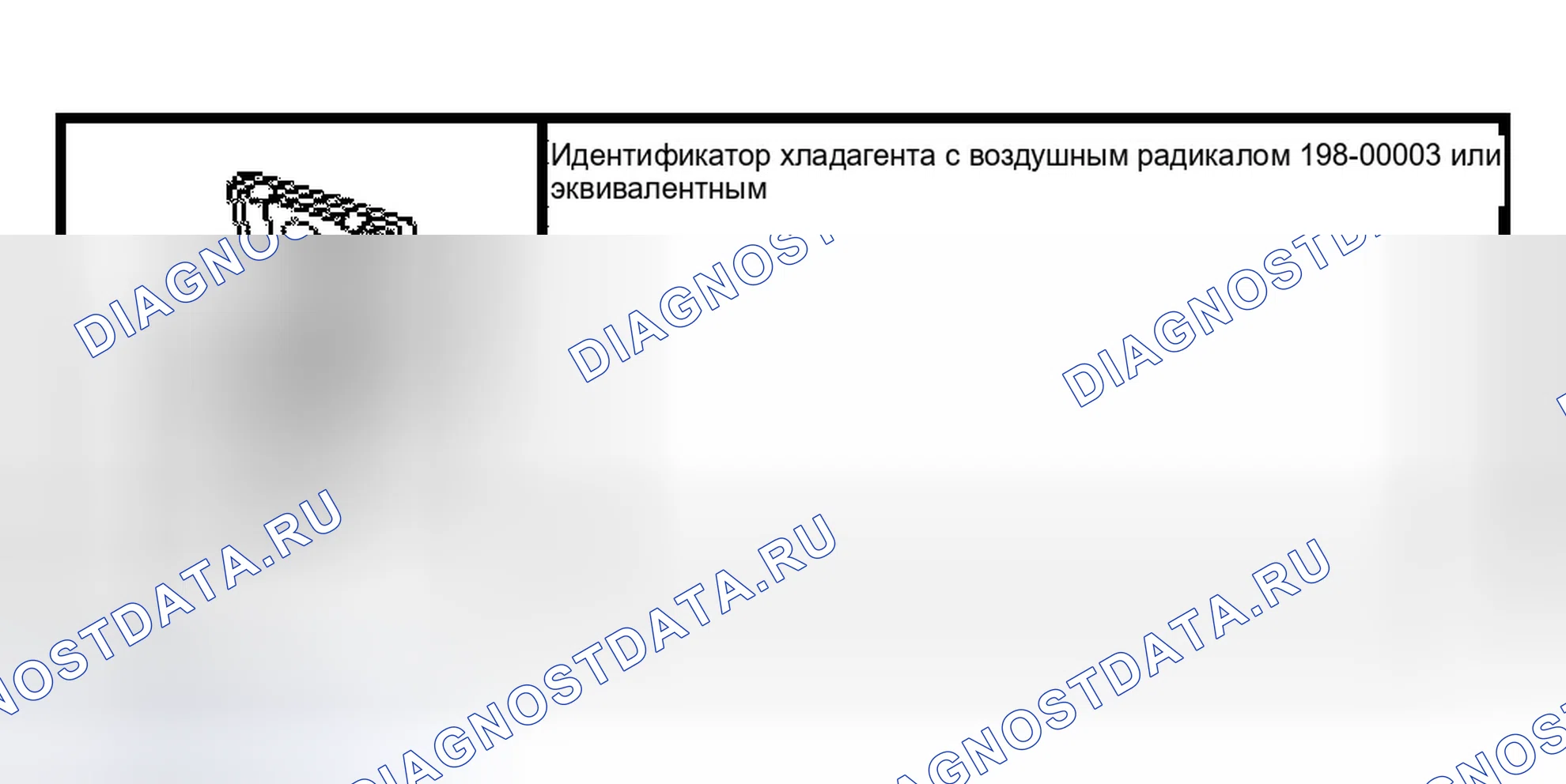 Рис. 1: Идентификационные испытания хладагента. Ford Econoline E150 