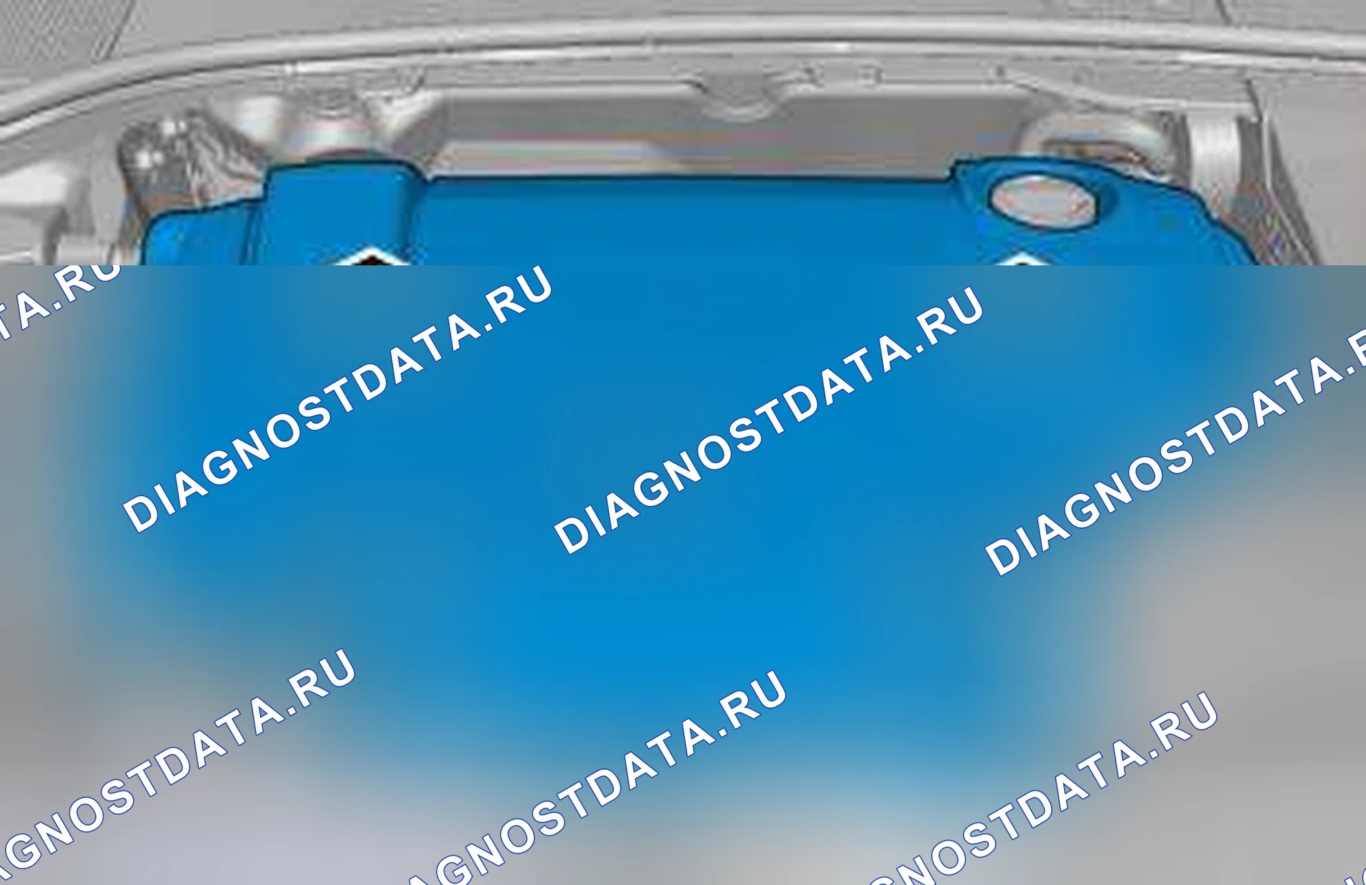 Рис. 9: Снять верхнюю крышку двигателя. Volvo V70 II рестайлинг