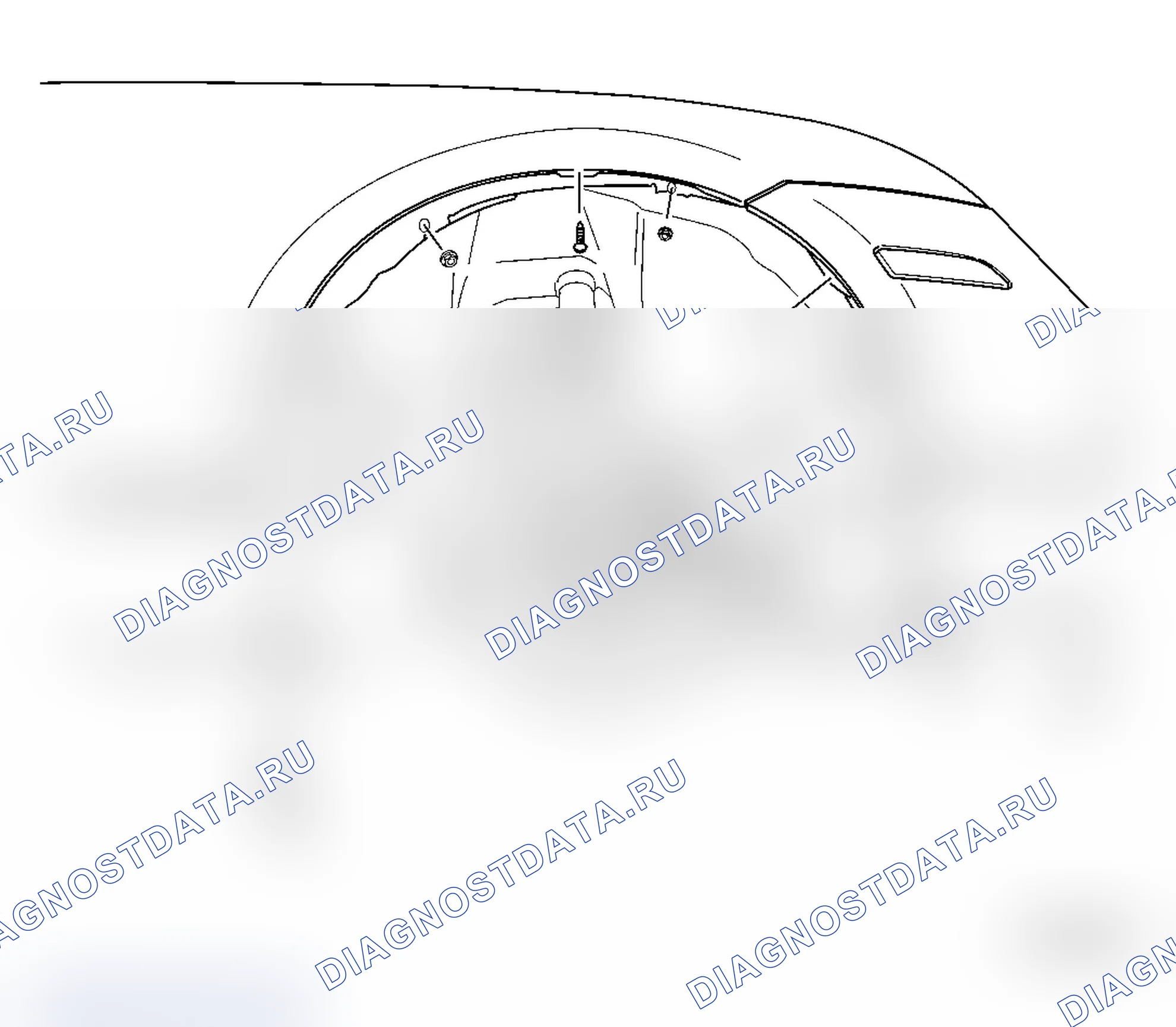 Рис. 99: ПРАВЫЙ ПЕРЕДНИЙ ВКЛАДЫШ ВНУТРЕННЕГО КРЫЛА. Chrysler Crossfire I final