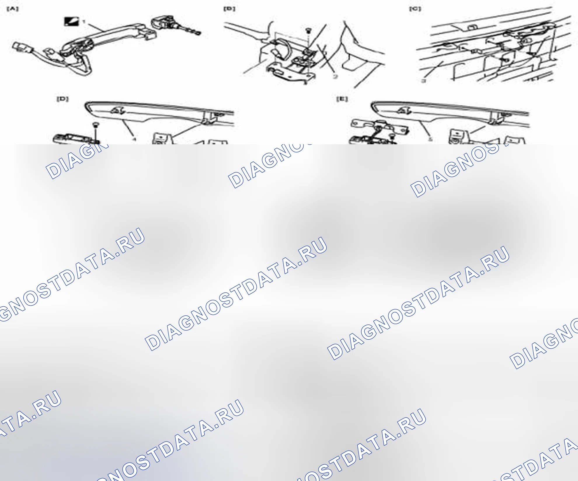 Рис. 44: Демонтаж и монтаж антенн и запросных коммутаторов. Suzuki SX4 I