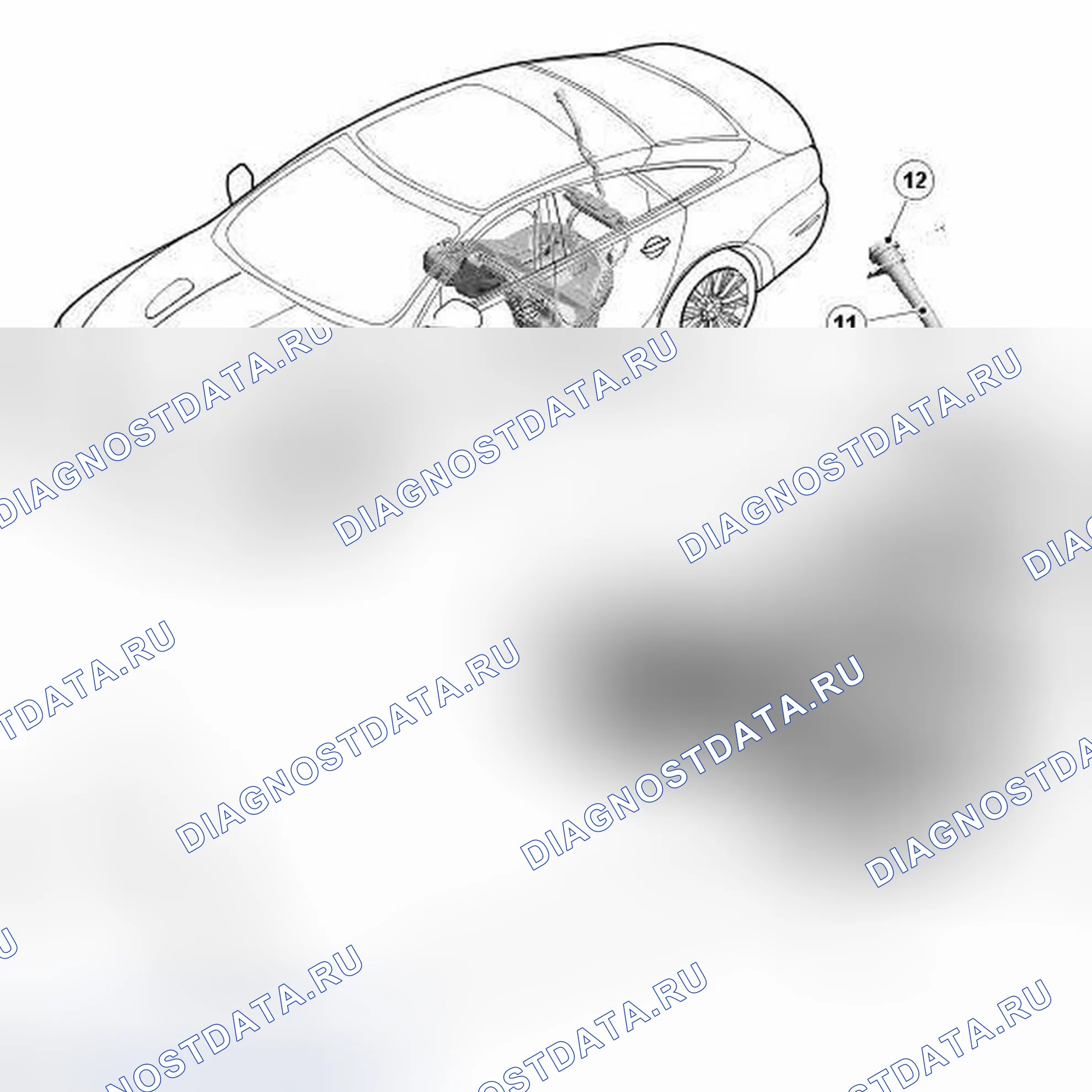 Рис. 149: РАСПОЛОЖЕНИЕ КОМПОНЕНТОВ. Jaguar XJ X351
