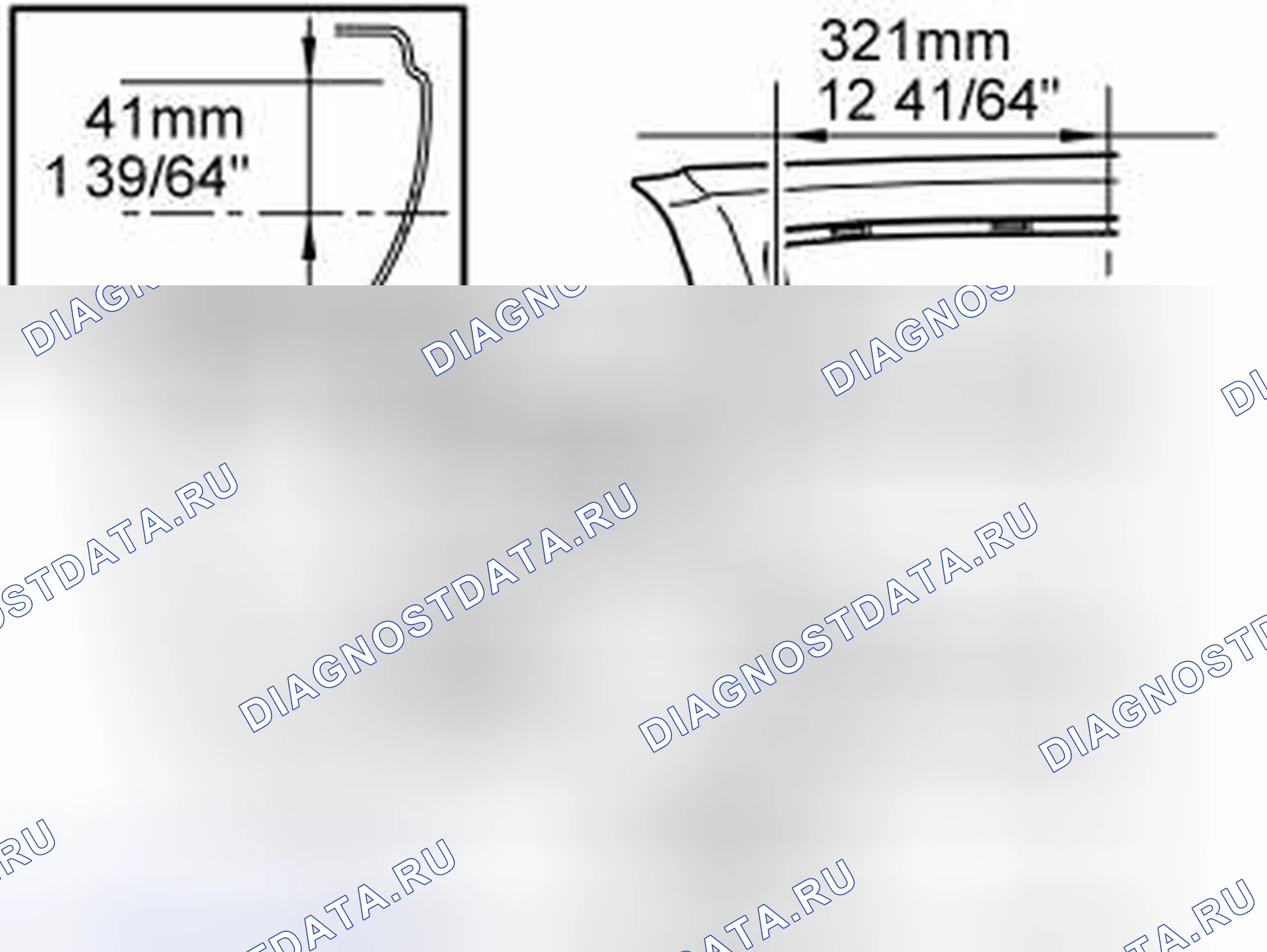 Рис. 178: Разметка отверстий под датчики. Volvo S80 I