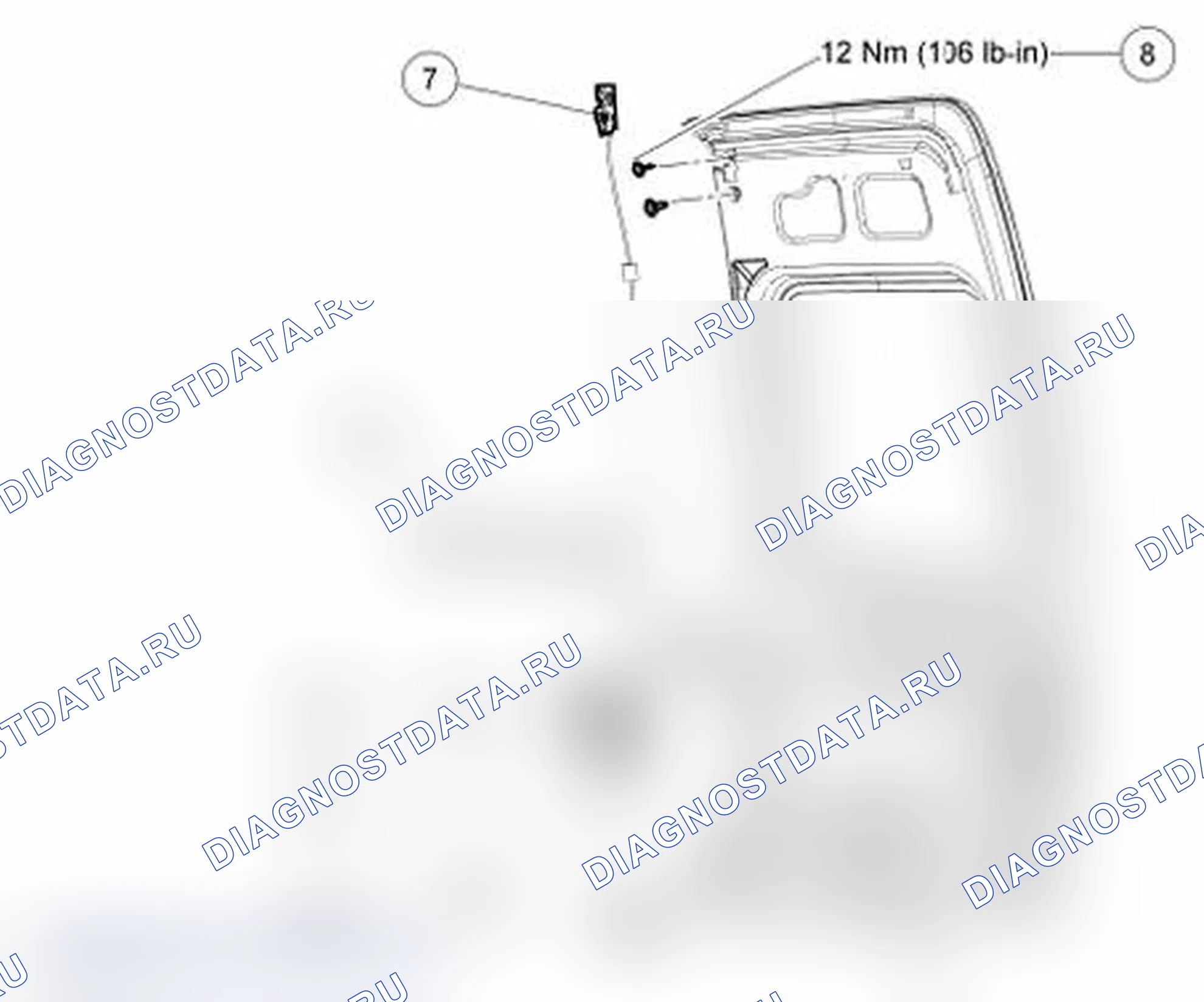 Рис. 65: Левая задняя дверь. Ford Transit Connect I рестайлинг