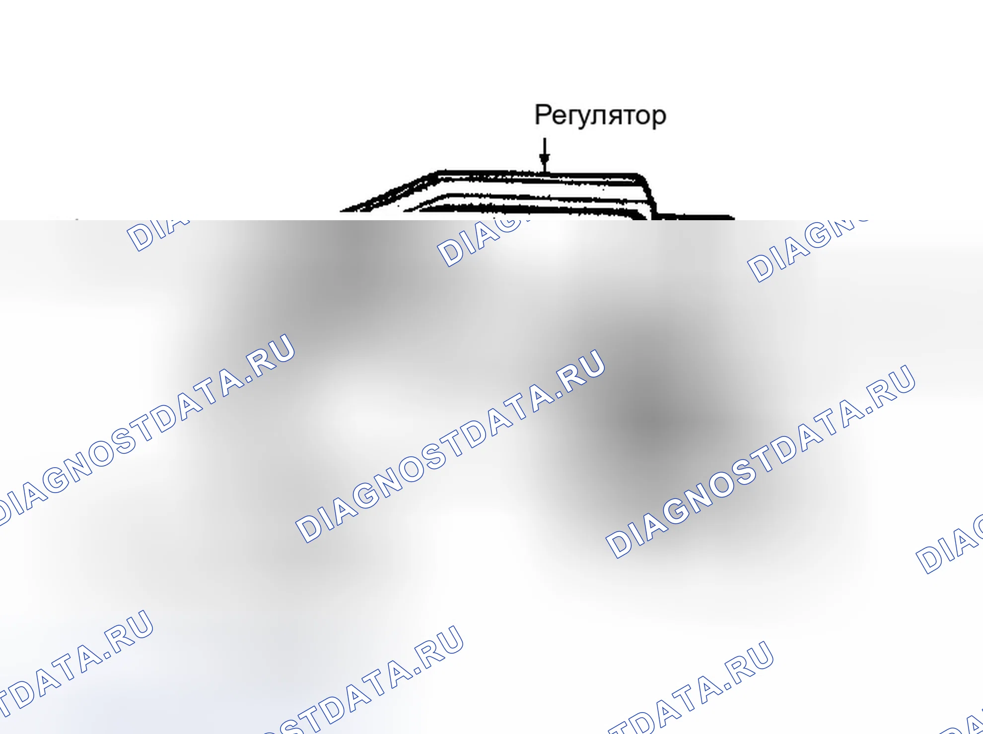 Рис. 8: Идентификация соединений щеткодержателя, регулятора и разъема регулятора (модель CS144). GMC Cab & Chassis C3500 