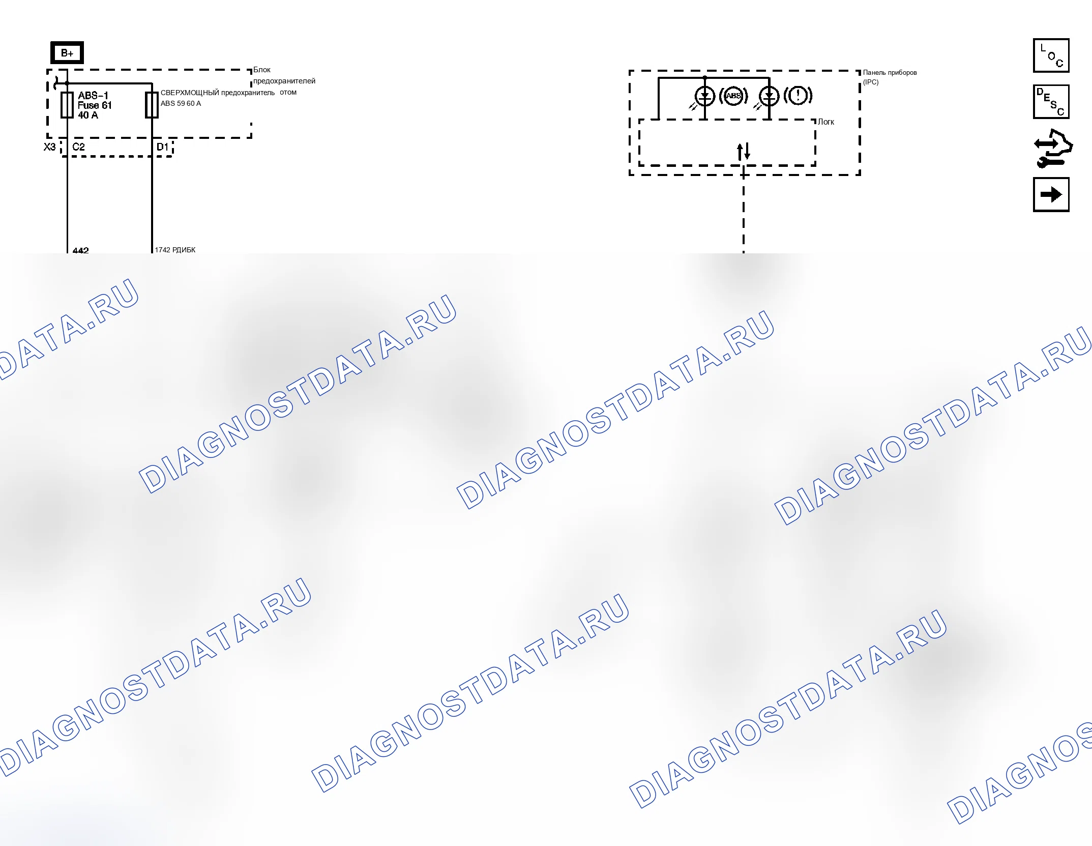 Рис. 13: Схема антиблокировочной тормозной системы. Chevrolet Suburban K2500 GMT900