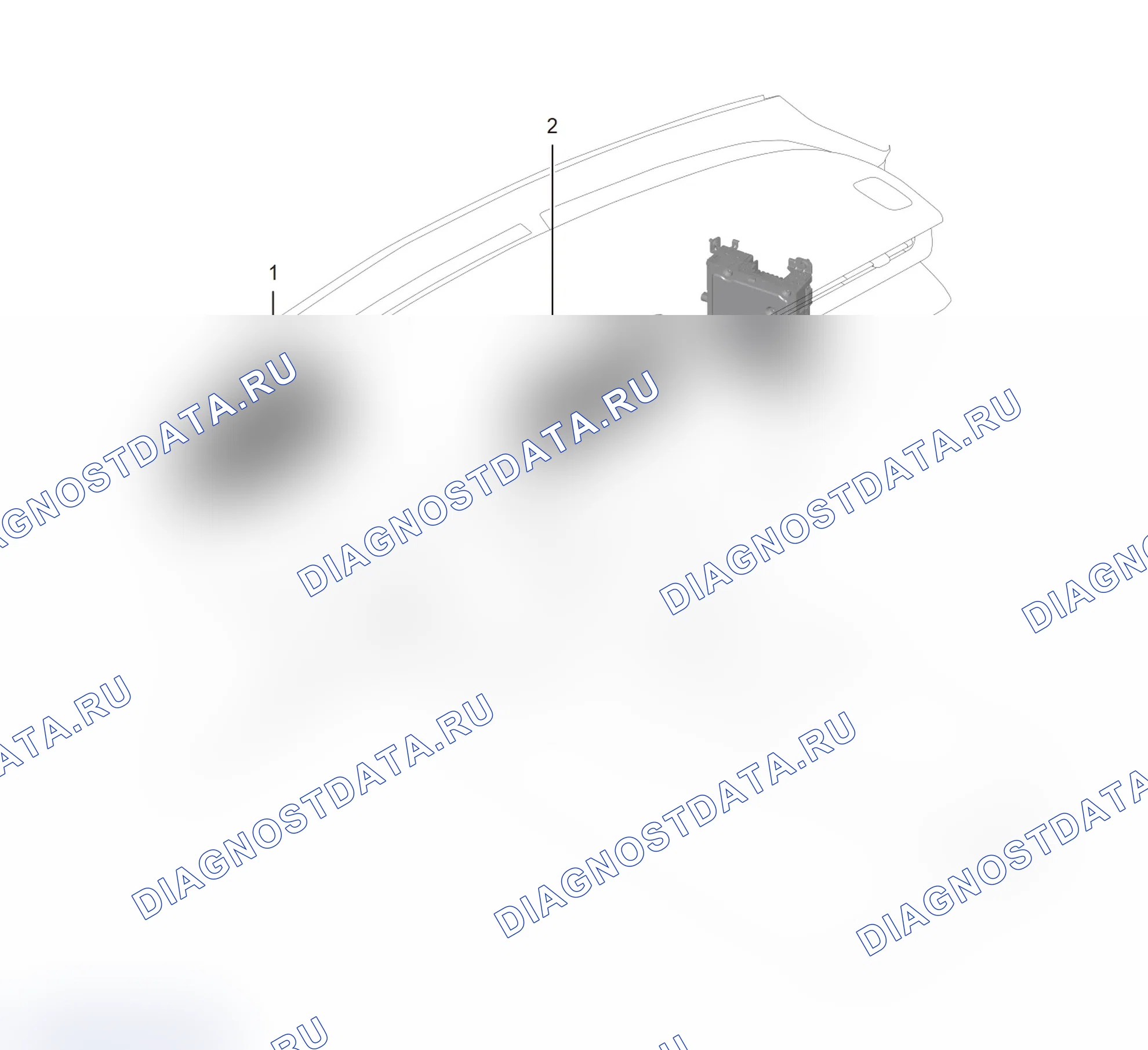 Схема расположения проекционного дисплея — Haval H6S. Haval H6S I
