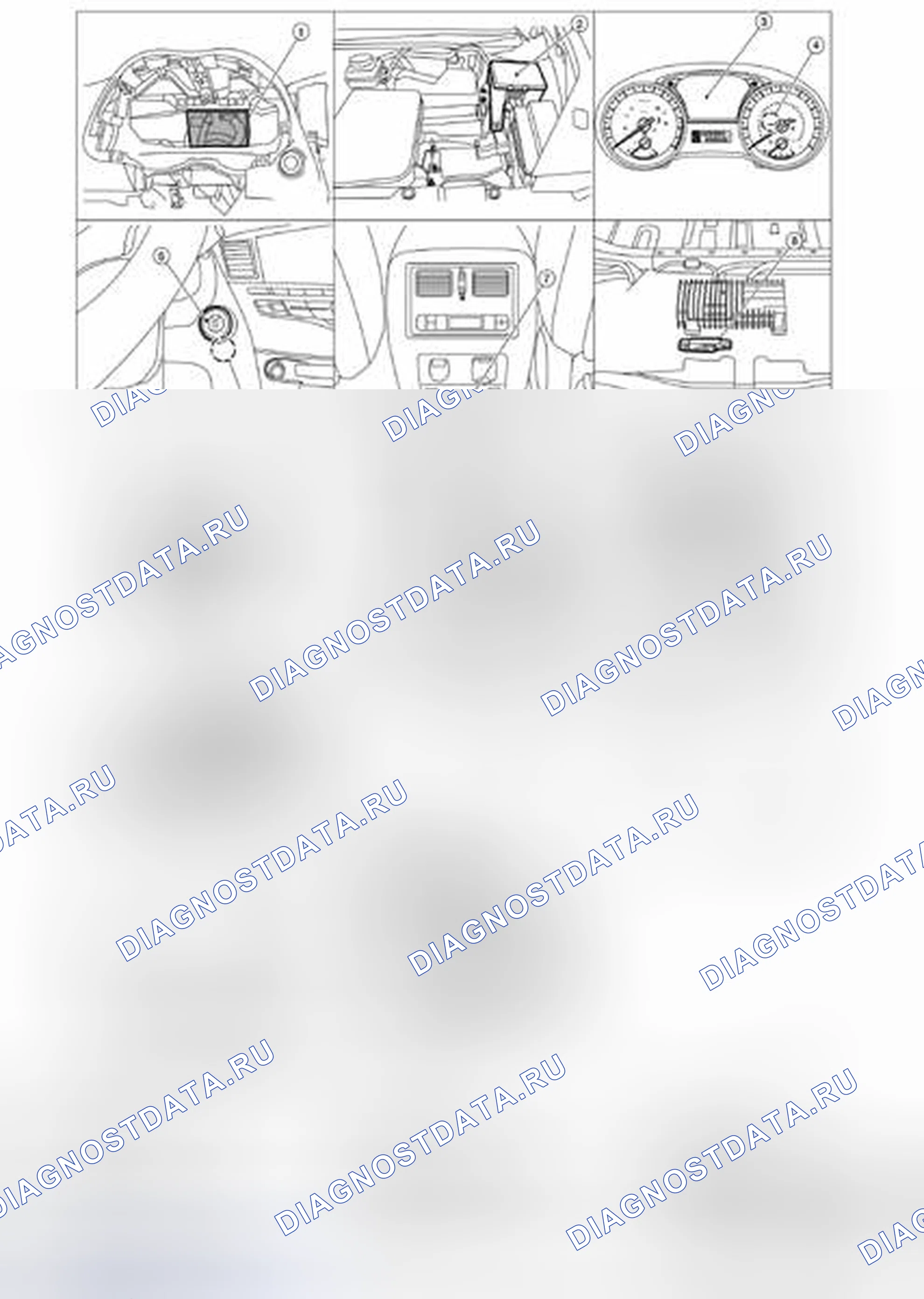 Рис. 8: Расположение компонентов. Nissan Pathfinder IV рестайлинг