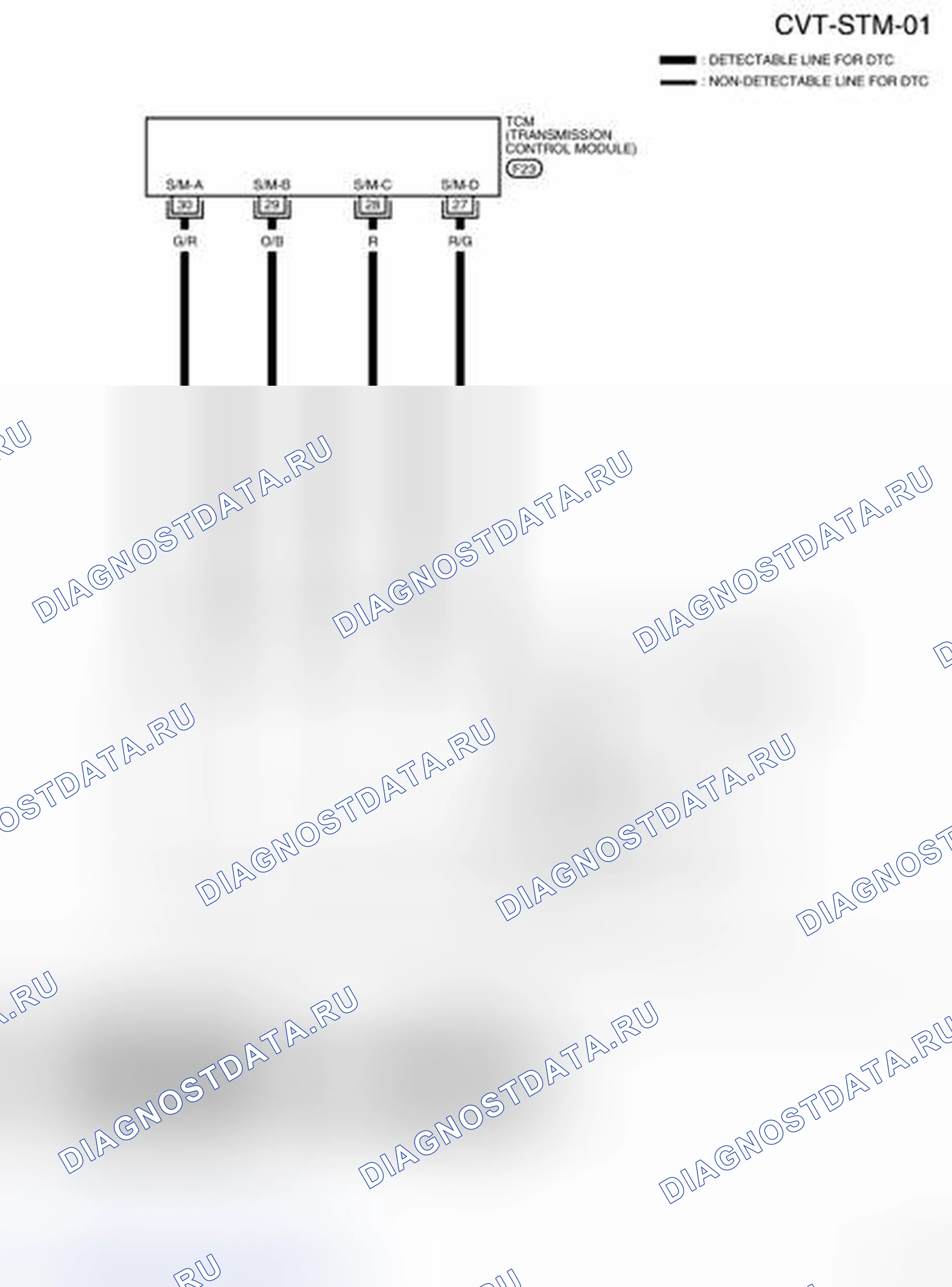 Рис. 121: электросхема - CVT-STM-01. Nissan Sentra B16