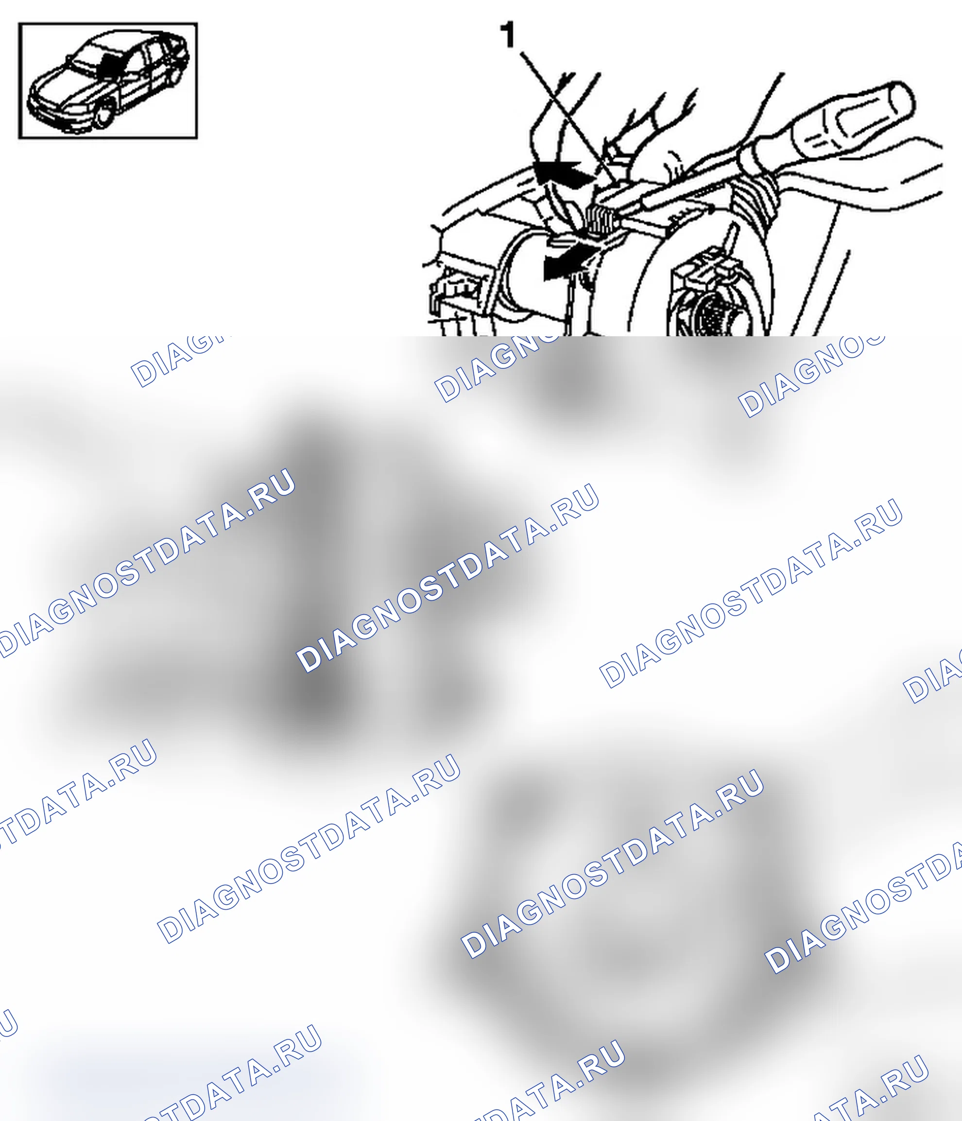 Демонтаж и установка контактного блока. Opel Astra G