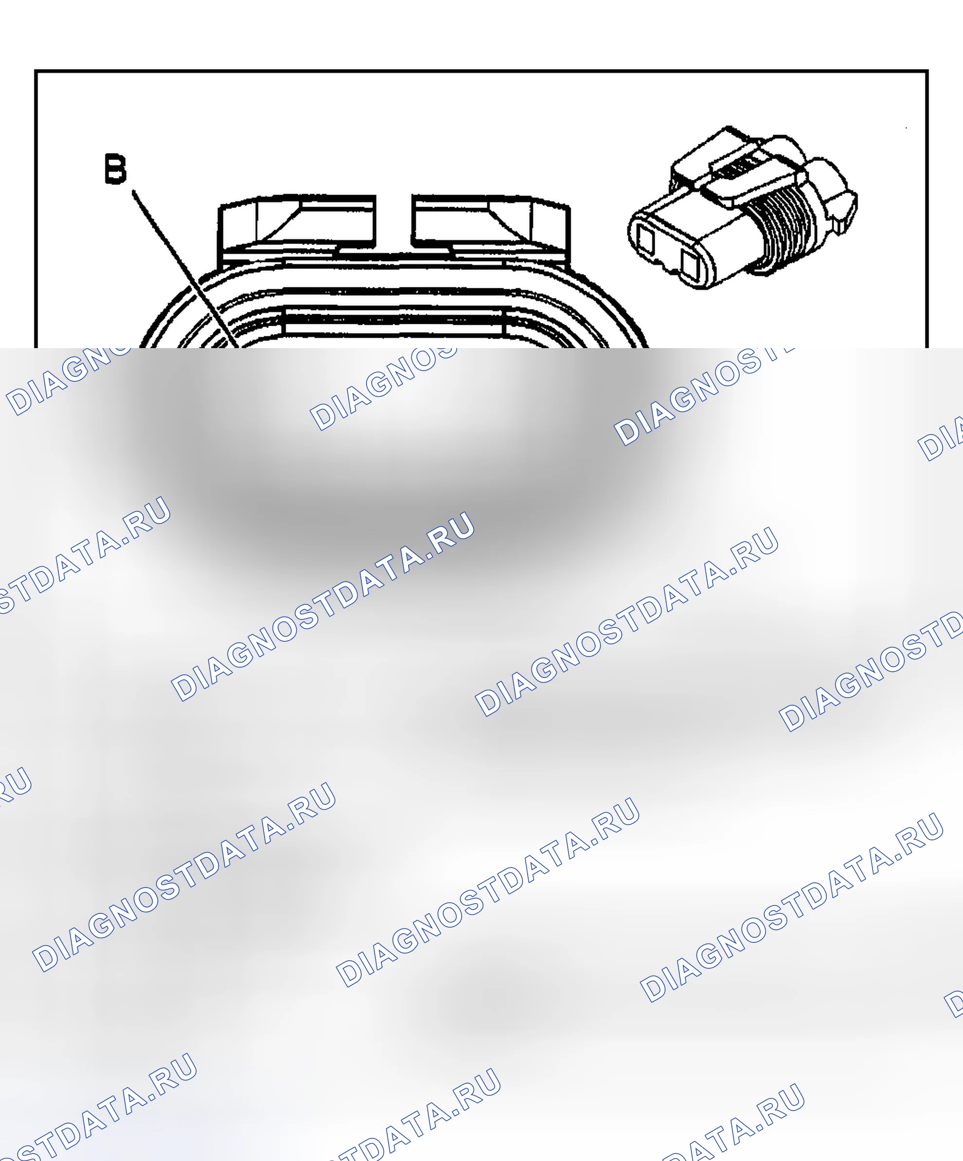 Рис. 366: Фара - Дальний свет - Правый (Экспорт). Cadillac Seville V