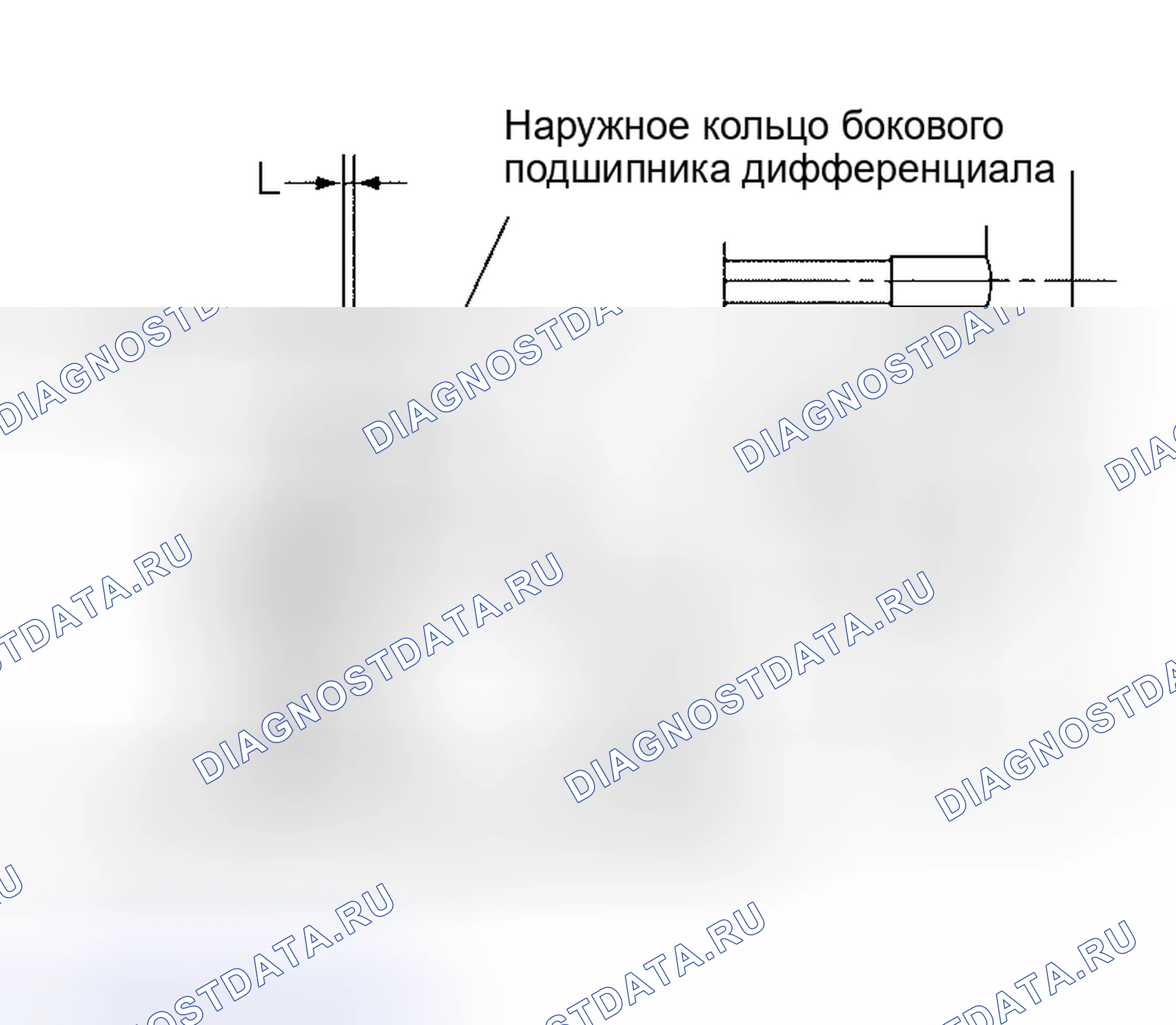 Рис. 93: ПРЕДВАРИТЕЛЬНАЯ НАГРУЗКА НА БОКОВОЙ ПОДШИПНИК ДИФФЕРЕНЦИАЛА. Nissan Altima L31
