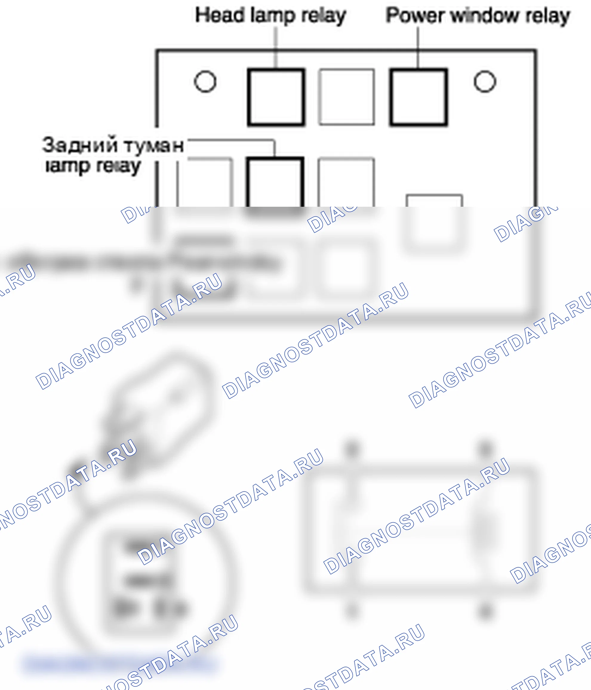 Проверка коробки реле (пассажирский салон). Hyundai Accent LC
