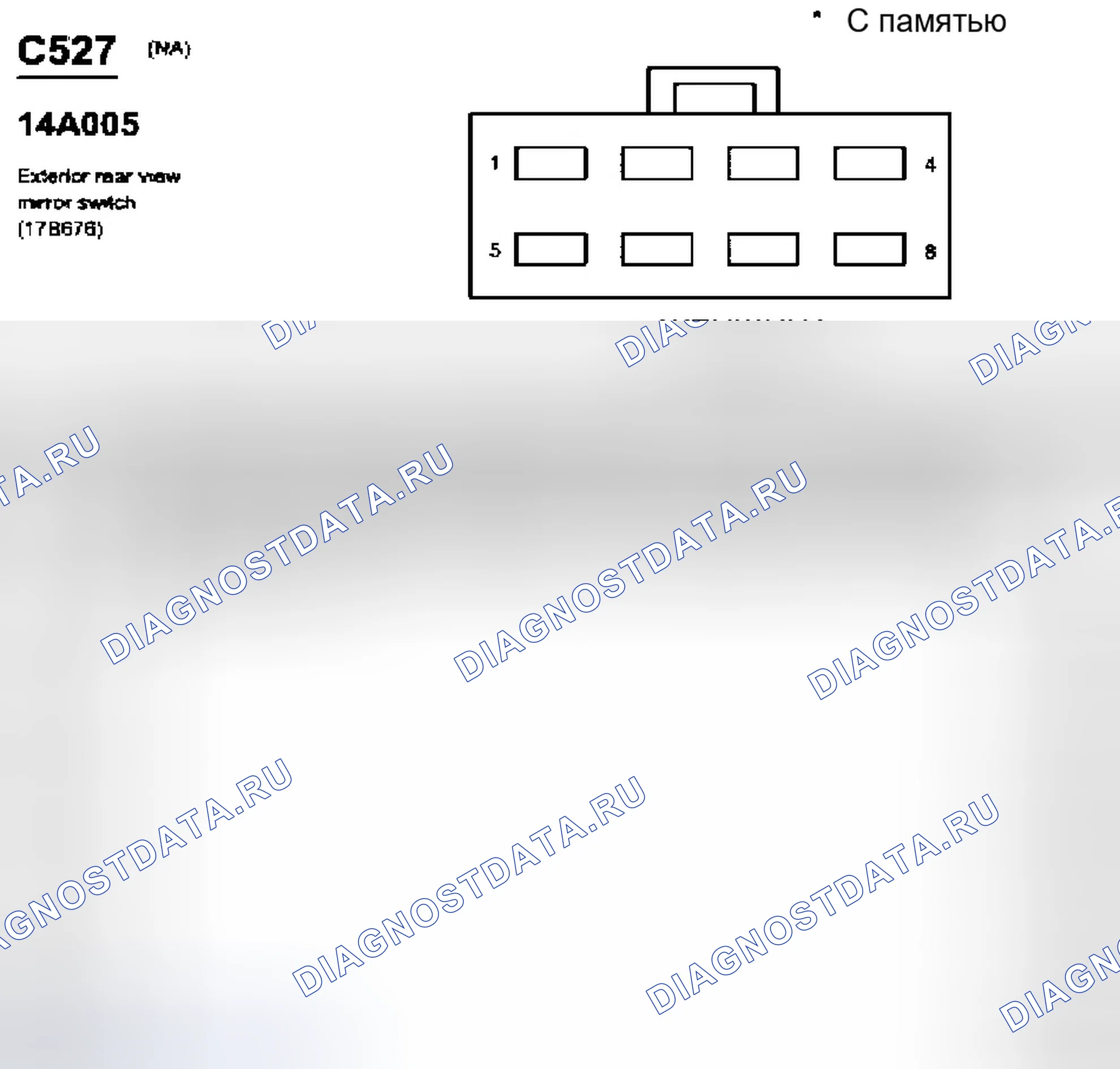 Рис. 207: Идентификация разъемов C527, C539 и C540. Ford Expedition II