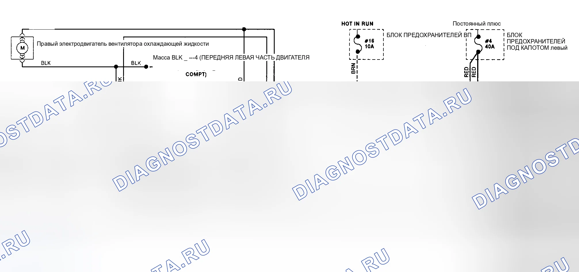 Рис. 2: Схема подключения автоматической системы A / C-отопитель (1 из 2). Buick Park Avenue I