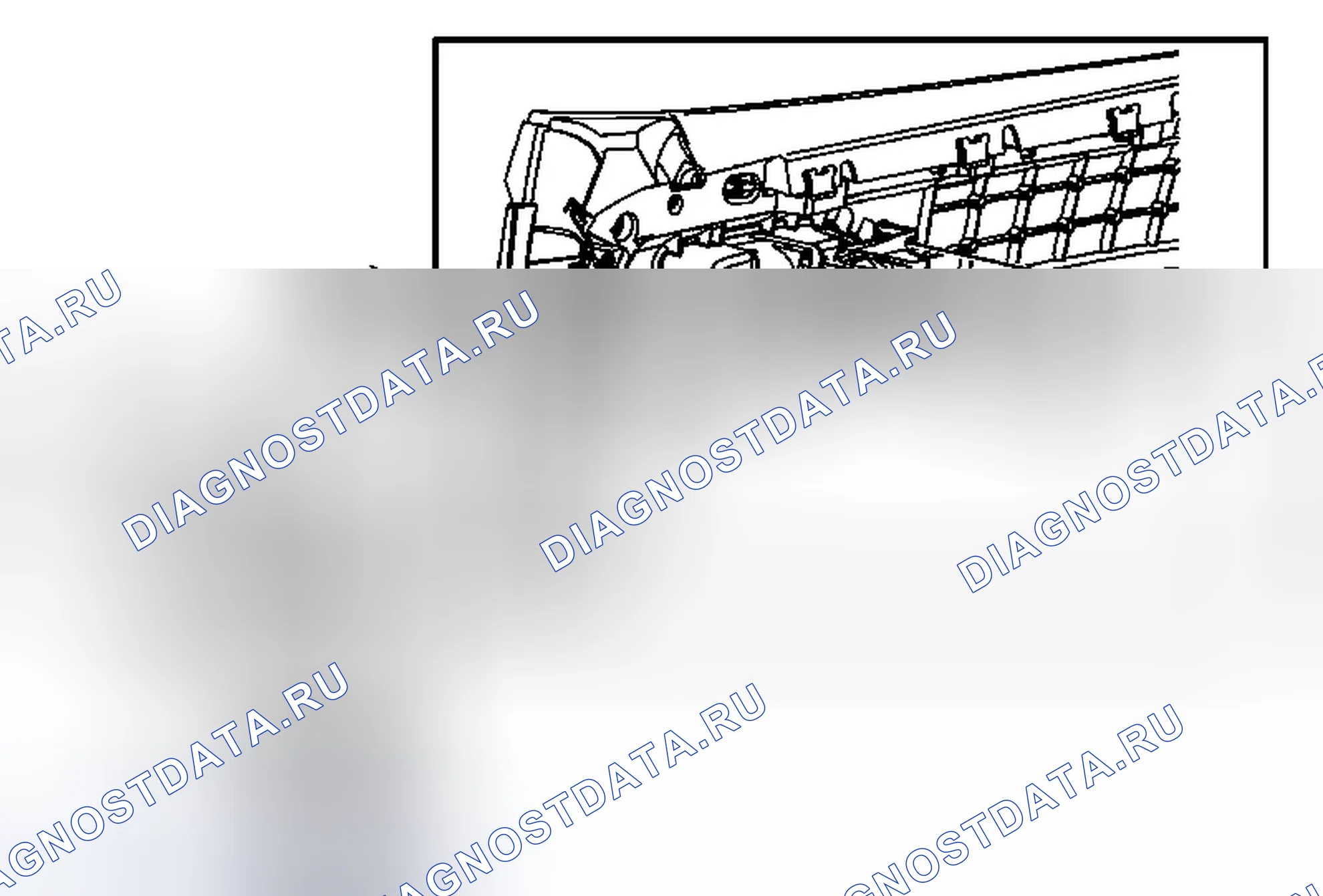 Рис. 8: Замена внутренней ручки задней боковой двери. Cadillac SRX II