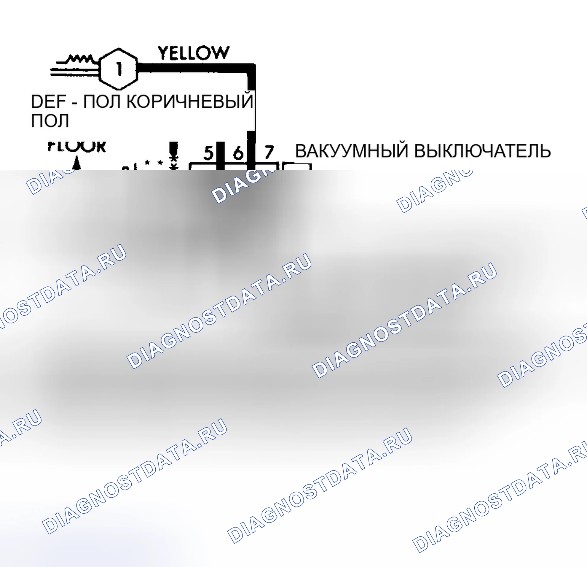 Рис. 5: СХЕМА ВАКУУМНЫХ ШЛАНГОВ. Dodge Dakota I