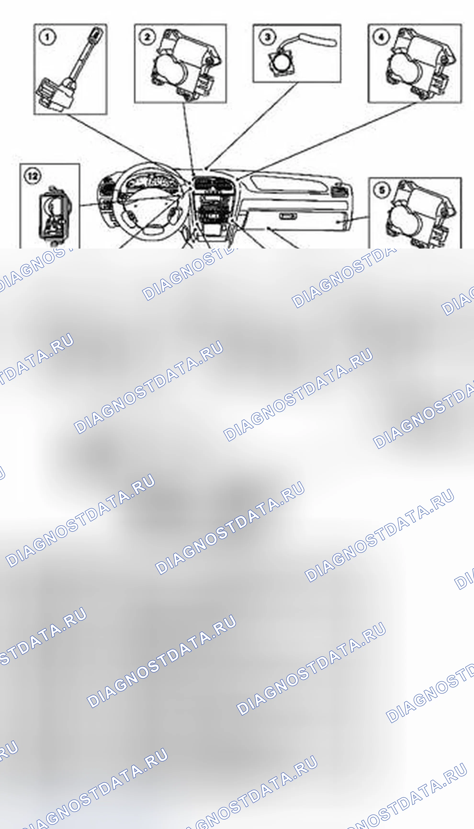 Рис. 257: Расположение компонентов. Ford Thunderbird XI