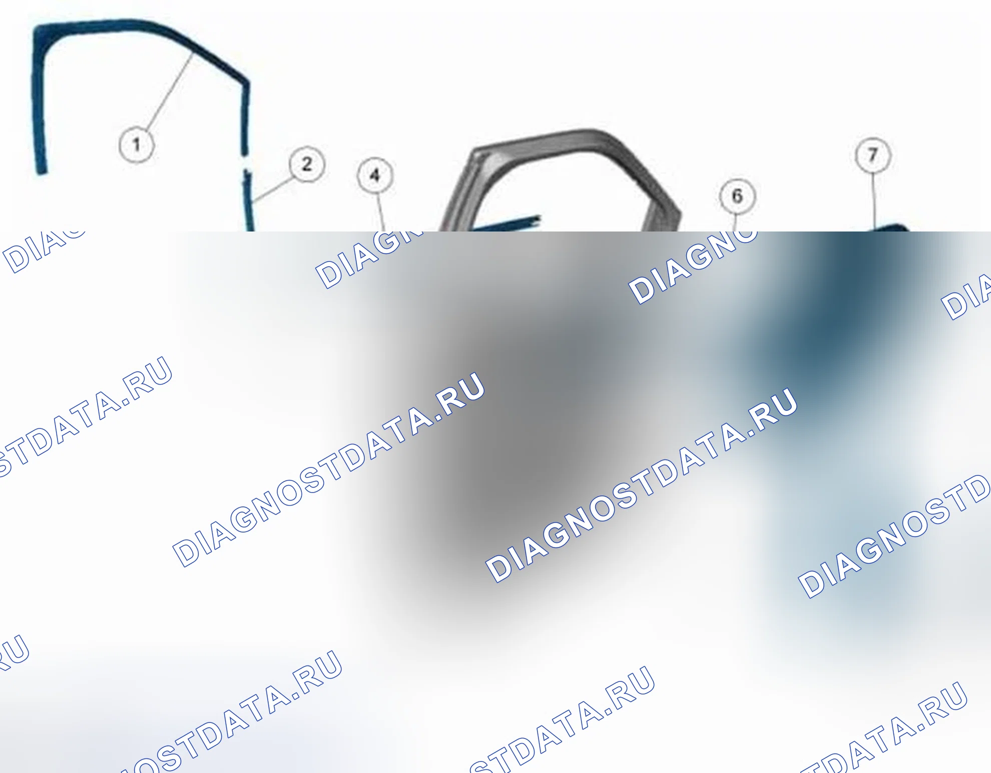 Рис. 82: Стекло, рамы и механизмы. Ford Explorer V