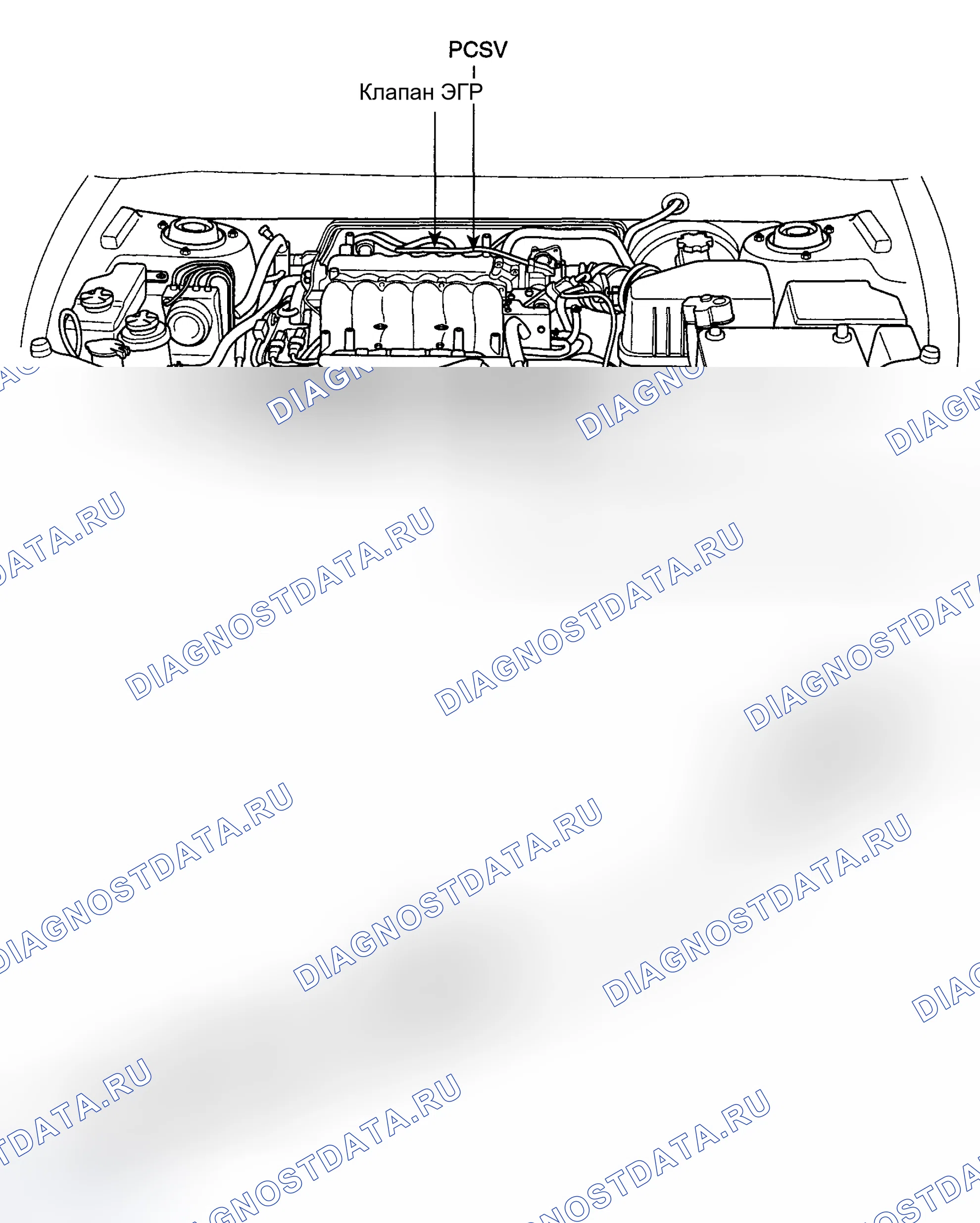 Рис. 33: РАСПОЛОЖЕНИЕ КОМПОНЕНТОВ. Hyundai Santa Fe I