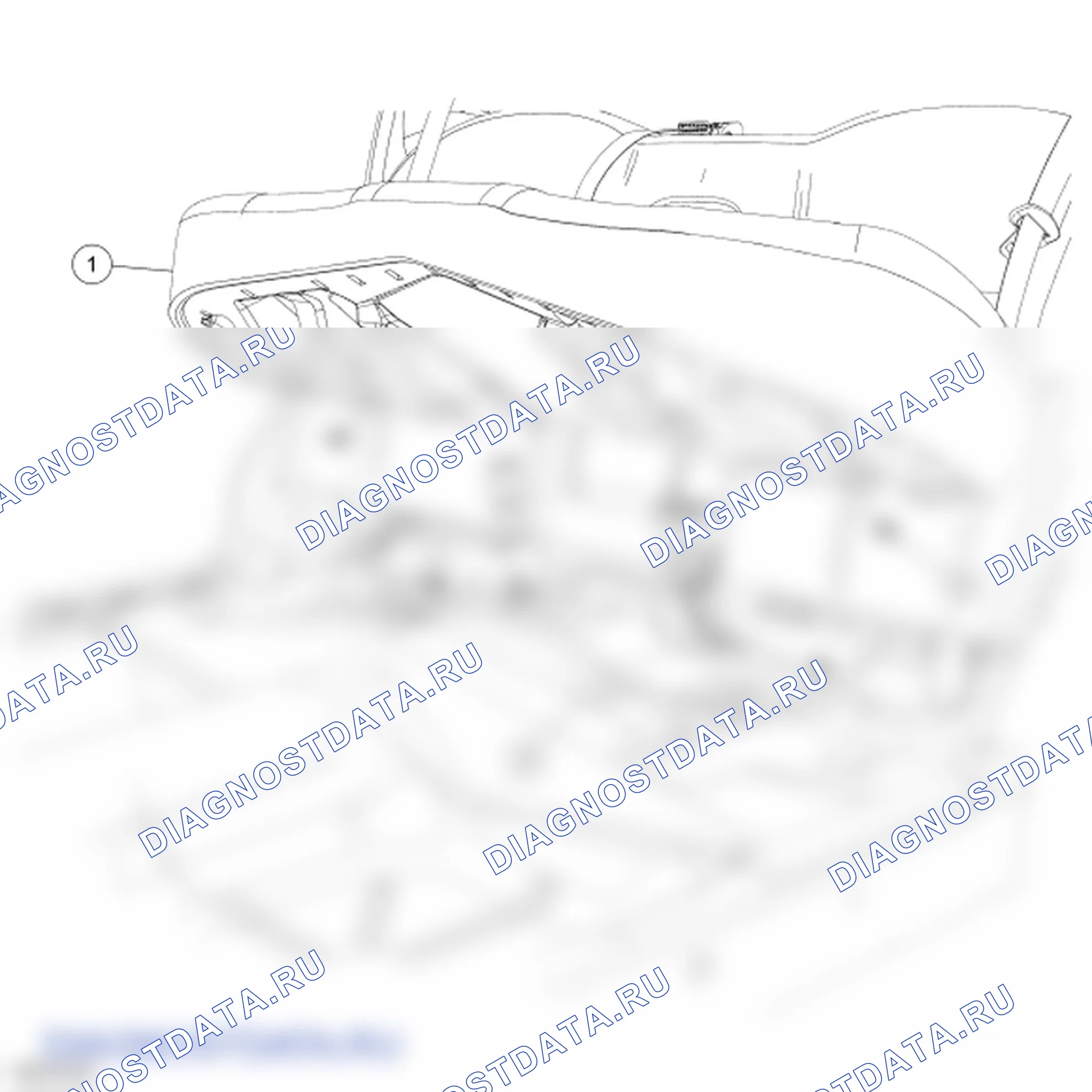 Рис. 42: Подушка сиденья - задняя часть. Lincoln Town Car III рестайлинг