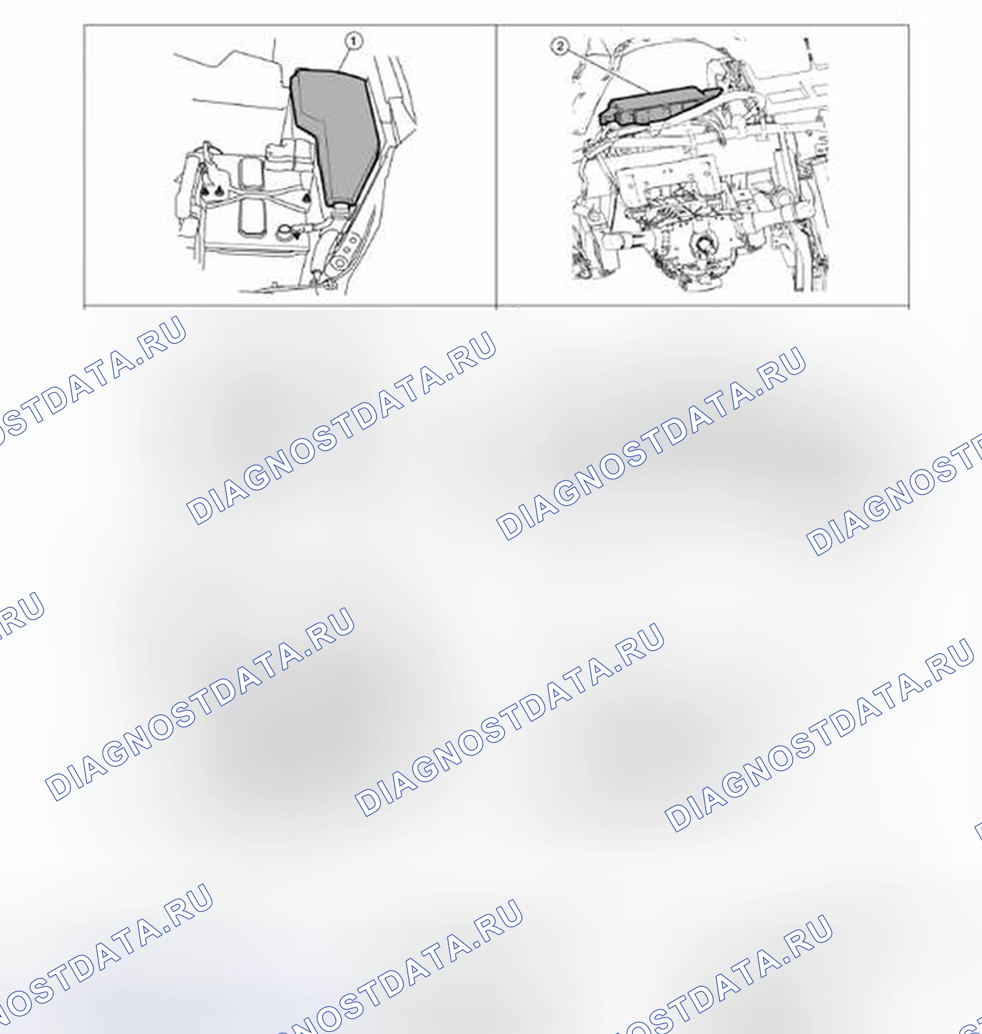Рис. 107: Расположение компонентов. Nissan Altima L33